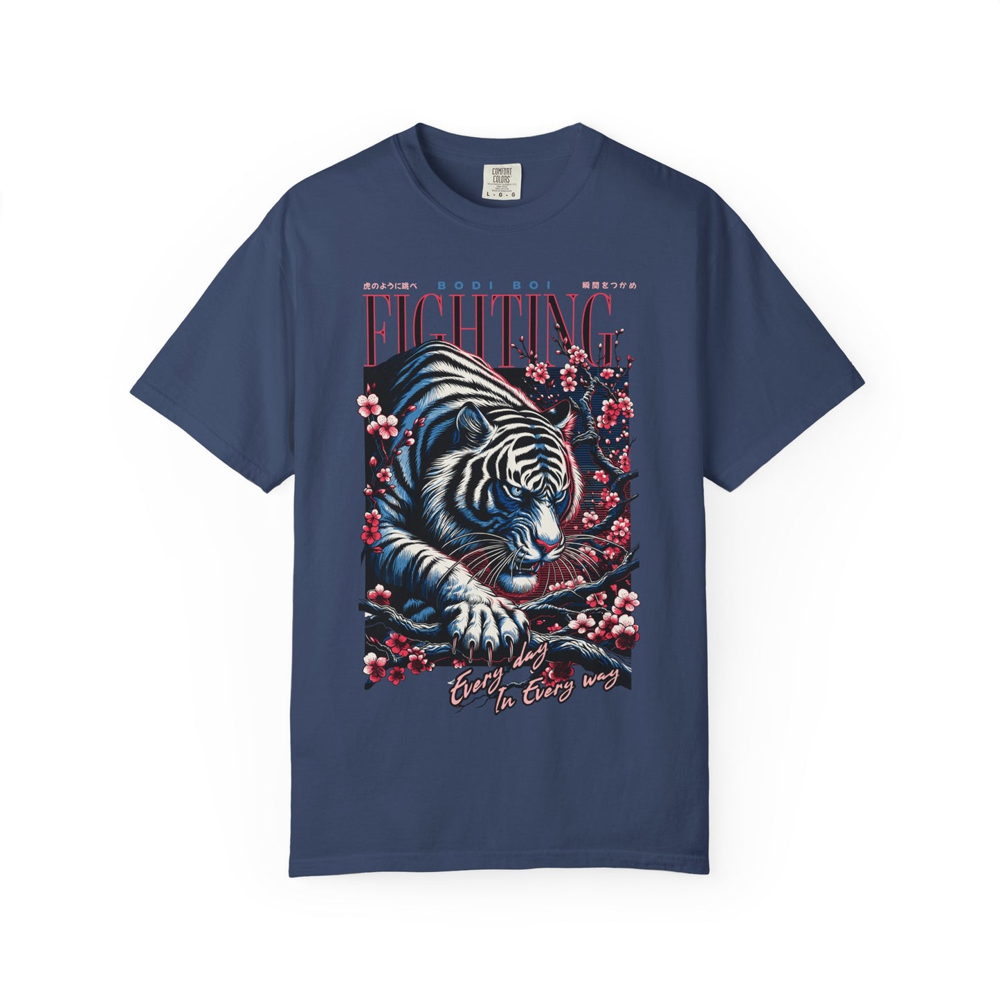 Fierce Tiger Graphic Tee, Vintage Style T-shirt, Unisex Casual Wear, Perfect Gift for Animal Lovers, Fight Against Negative Energy