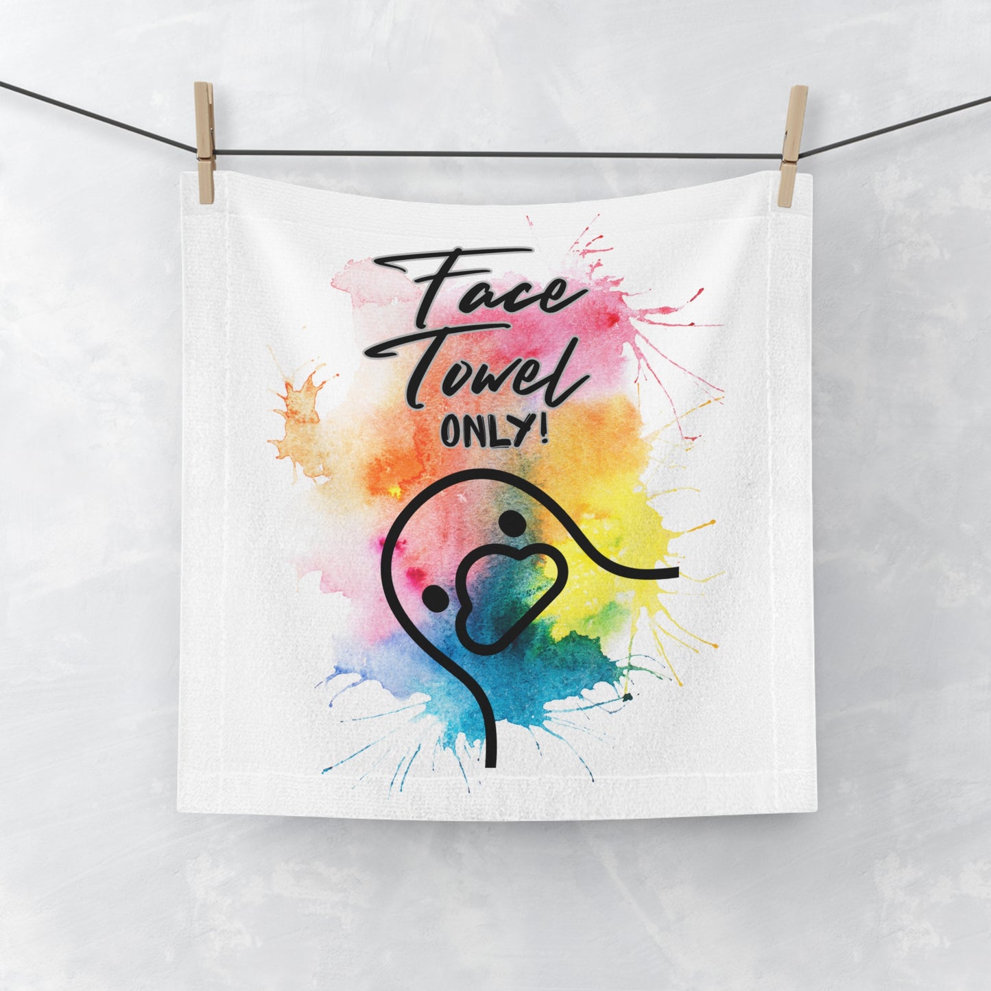 Vibrant Face Towel - Colorful Spa Gift, Bathroom Essentials, Fun Home Décor, Cheerful Towels, Unique Gift Idea, Face Towel Only!