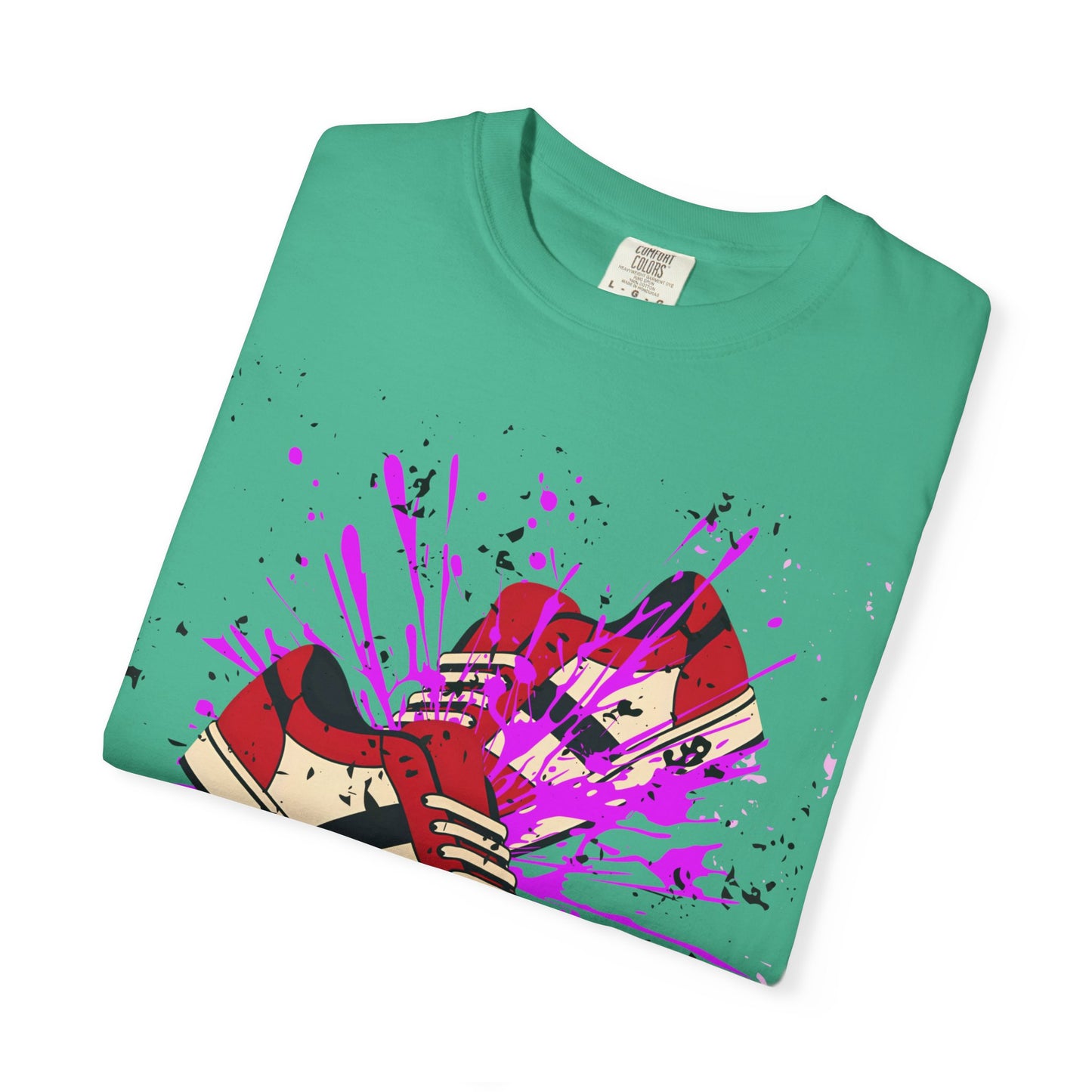 Sneaker Splash Unisex T-Shirt | Vibrant Graphic Tee | Streetwear Style | Perfect for Gift Giving | Hip-Hop Fashion | Casual Wear