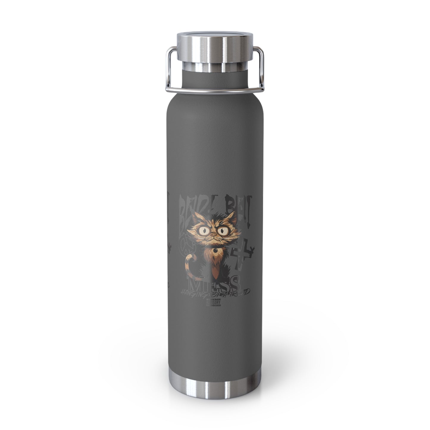 Cute Cat Design Water Bottle, Insulated Copper Flask for Pet Lovers, Fun Gift for Kids, Hydro Bottle for School, Unique Travel Mug, [...]
