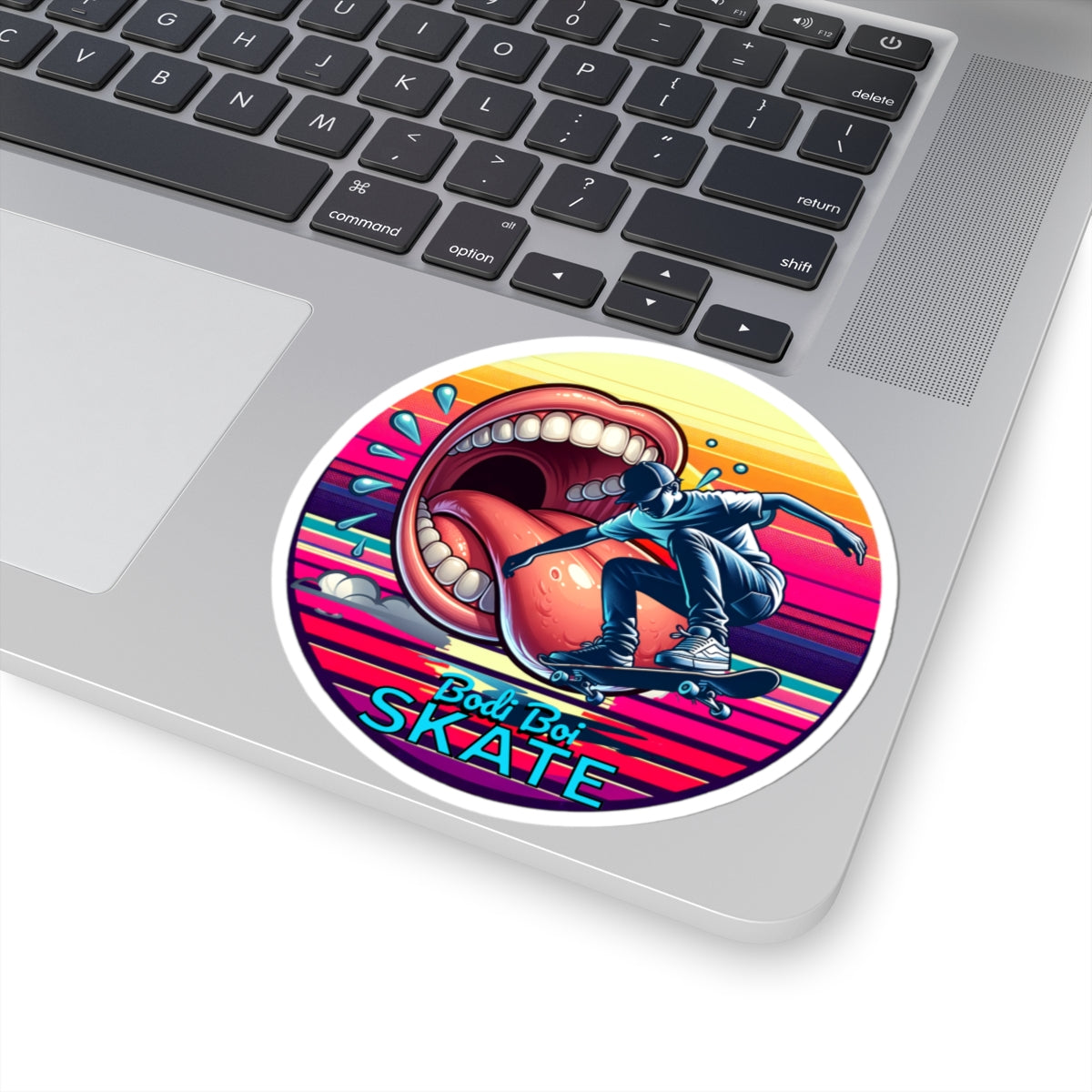 Vibrant Skateboard Kiss-Cut Stickers, Cool Skate Decals for Teens, Unique Laptop Stickers, Fun Gift for Skaters, Colorful Wall Art