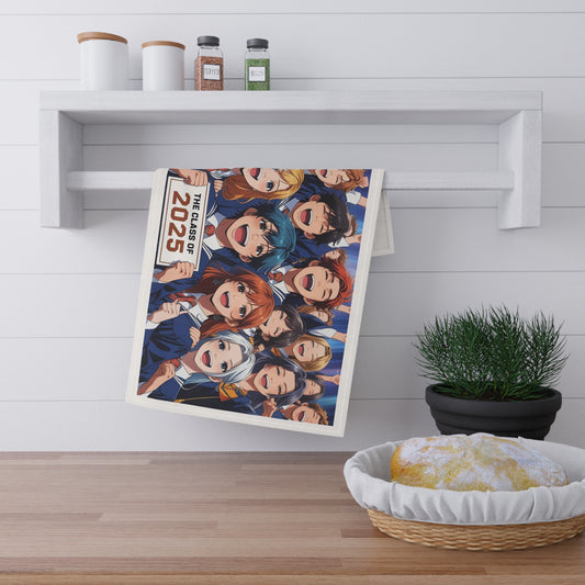 Class of 2025 Tea Towels | Graduation Kitchen Decor, College Gifts, Home Essentials, Fun Cooking Towels, Anime Style