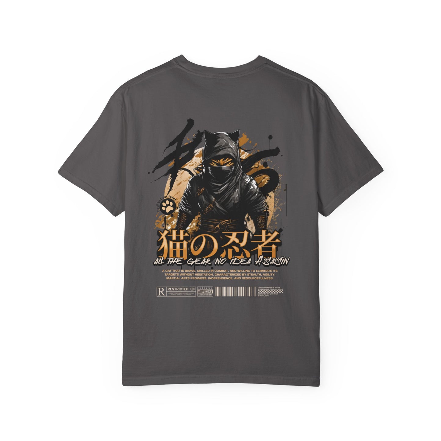 Ninja Cat Graphic Tee | Trendy Streetwear, Gift for Him/Her, Anime Lovers, Casual Outfit, Unique Design
