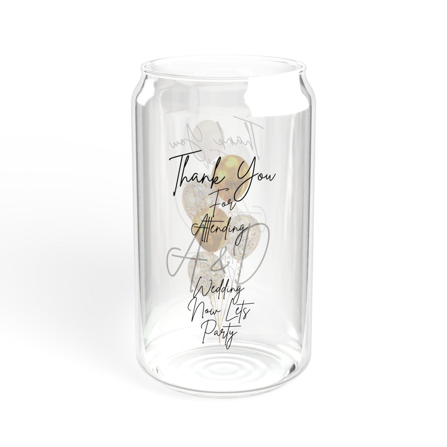 wedding thank you, 16oz | Eco-Friendly Drinking Jar | Perfect for Gifts, Weddings
