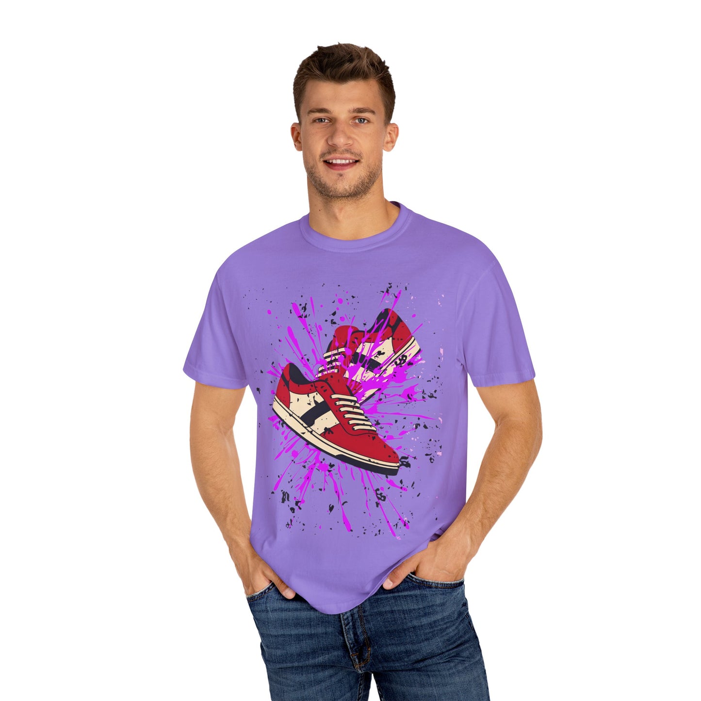 Sneaker Splash Unisex T-Shirt | Vibrant Graphic Tee | Streetwear Style | Perfect for Gift Giving | Hip-Hop Fashion | Casual Wear
