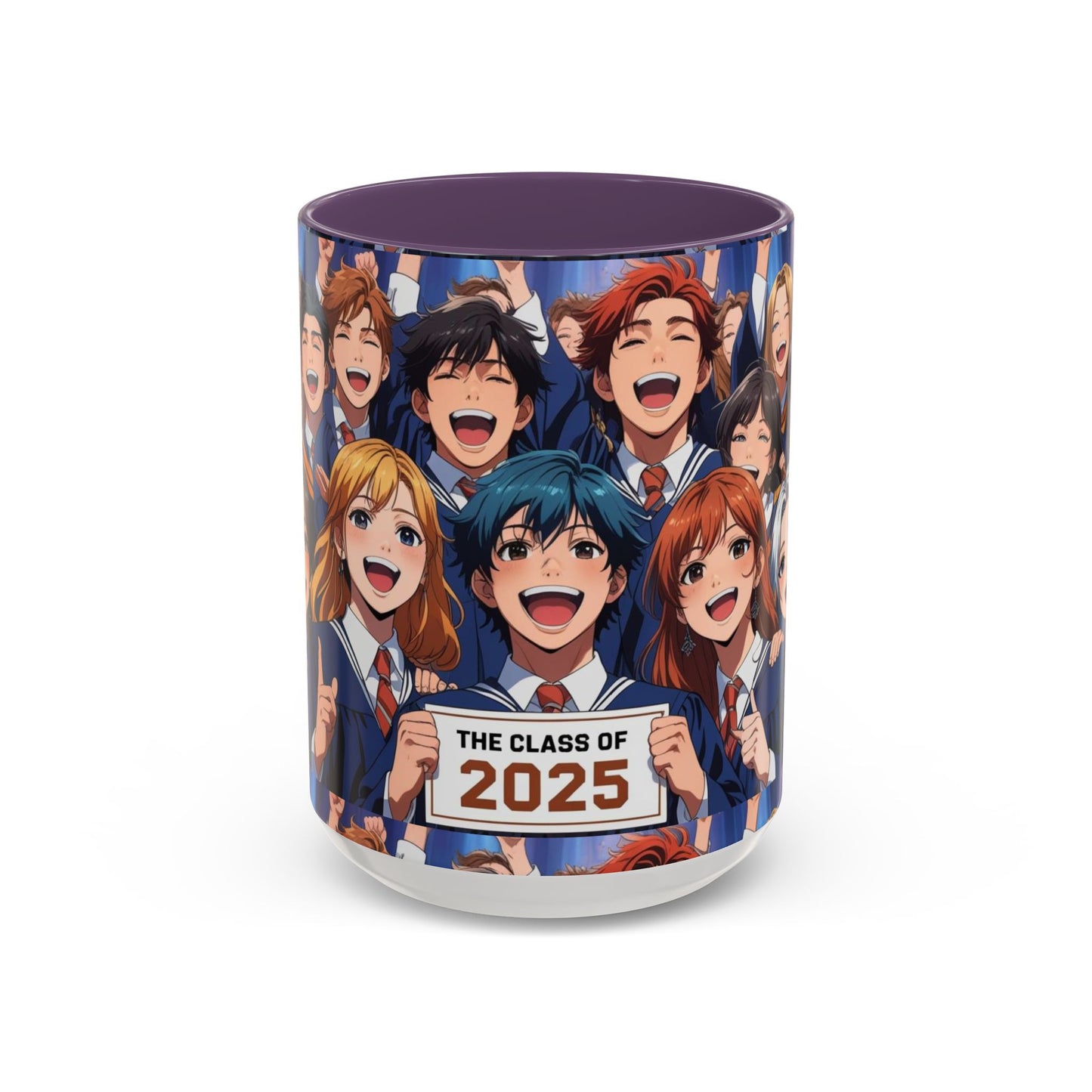Anime Graduation Celebration Coffee Mug, Class of 2025 Mug, Anime Friends Mug, Gift for Graduates, School Spirit Mug