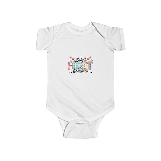 Baby's First Christmas Bodysuit, Infant Christmas Outfit, Holiday Baby Onesie, Cute Baby Gift, First Christmas Keepsake
