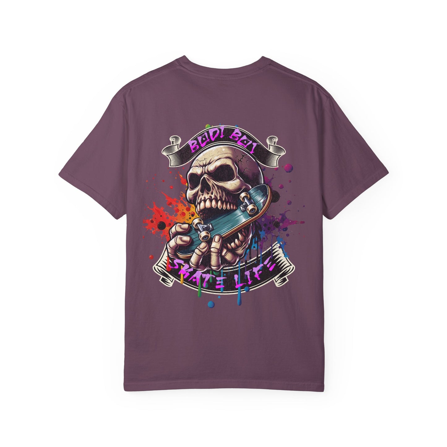 Bold Vibe Unisex Garment-Dyed T-Shirt - Edgy Skate Life Design, Casual Wear, Streetwear, Gift for Skaters, Unique Graphic Tee