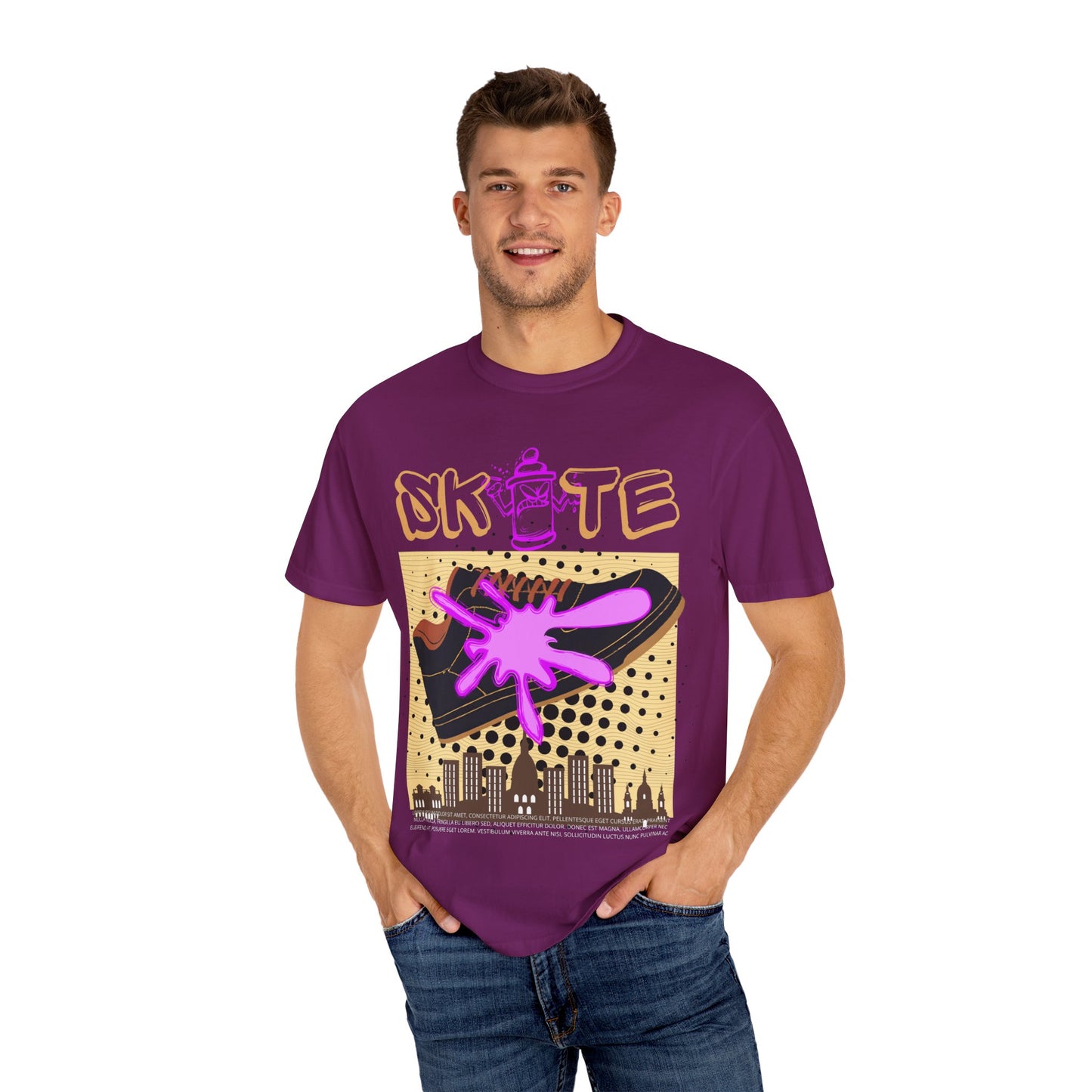 Unisex Skate-Inspired T-Shirt, Streetwear Tee, Graphic Apparel, Casual Wear, Gift for Skaters, Urban Style Shirt