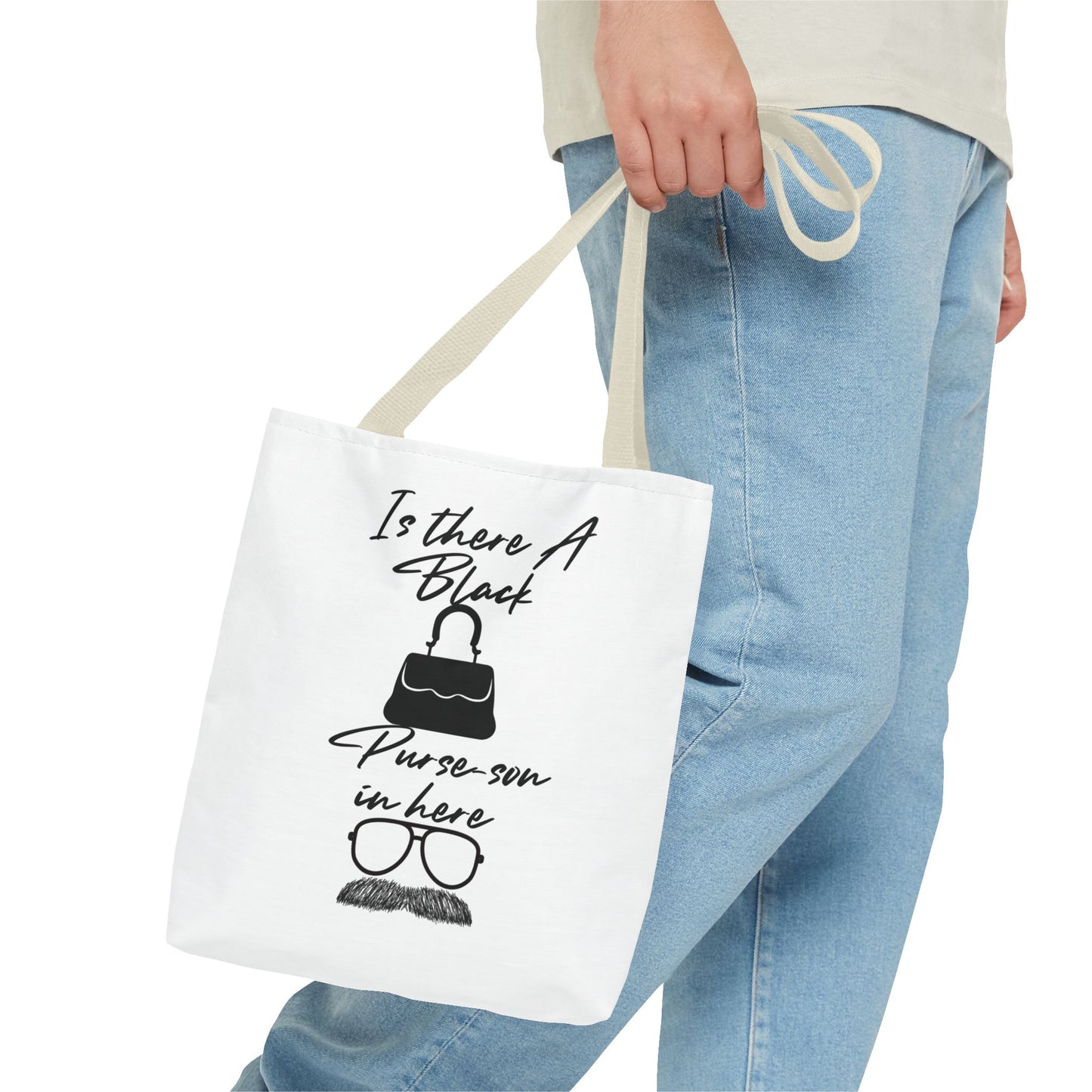 Black Purse-son Tote Bag, Funny Tote for Men and Women, Gift for Friends, Casual Bag, Shopping Tote, Perfect for Birthdays and Celebrations