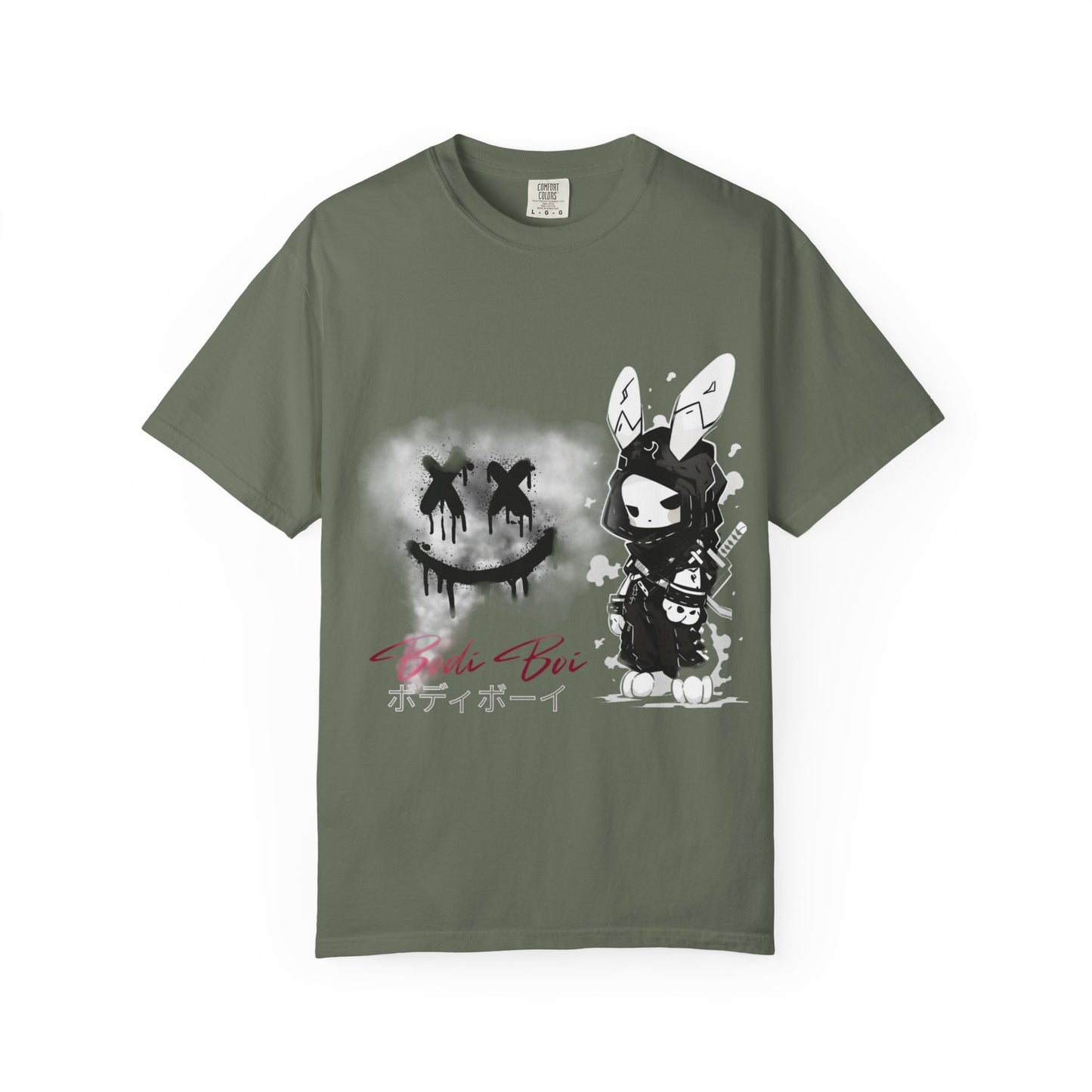 Artistic Graphic Tee featuring Unique Bunny Design, Unisex T-Shirt, Casual Wear, Streetwear, Gift for Anime Lovers, Alternative Fashion
