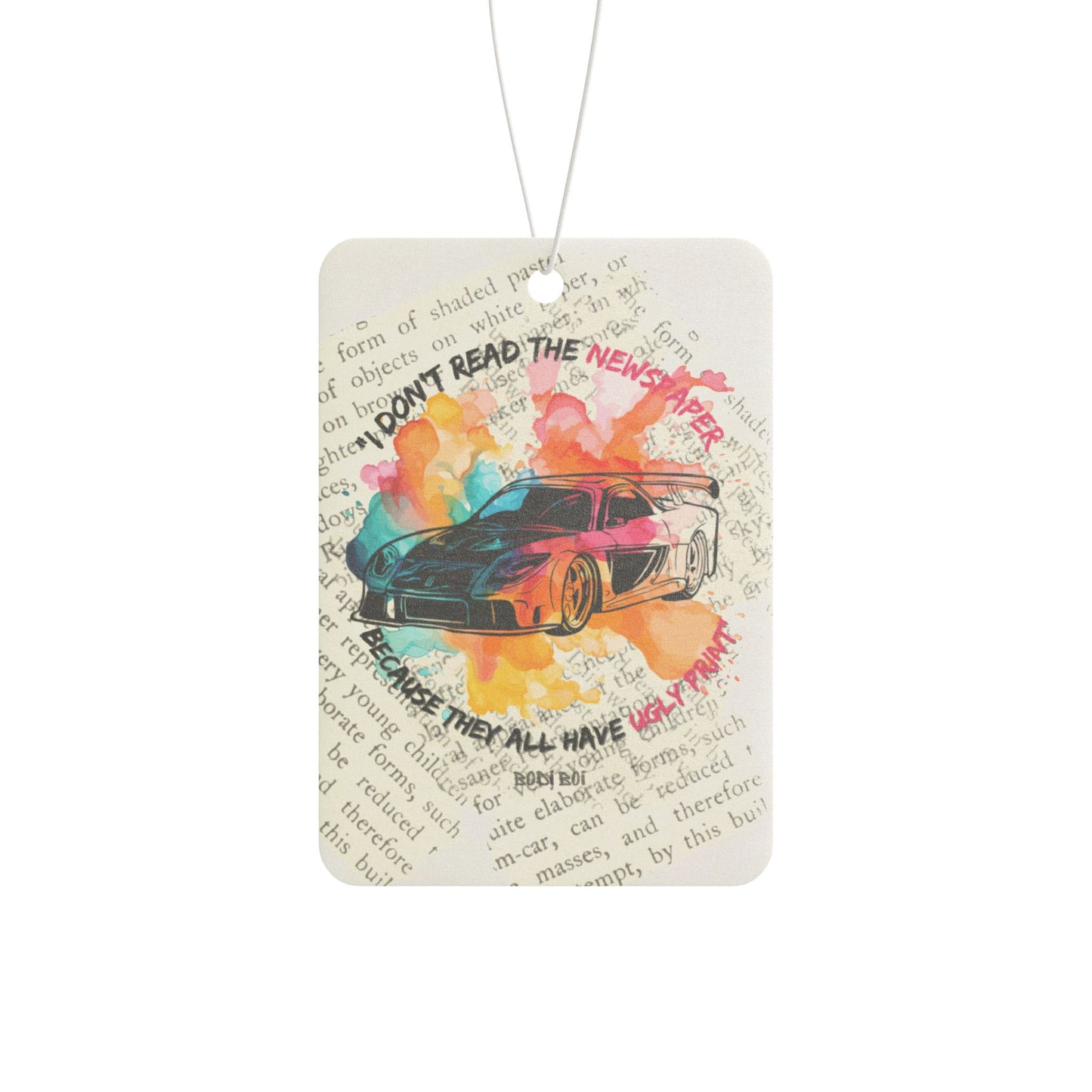 Vibrant Car Air Freshener, Car Accessories, Gift for Car Lovers, Auto Decor, Road Trip Essentials, Unique Gifts for Birthdays