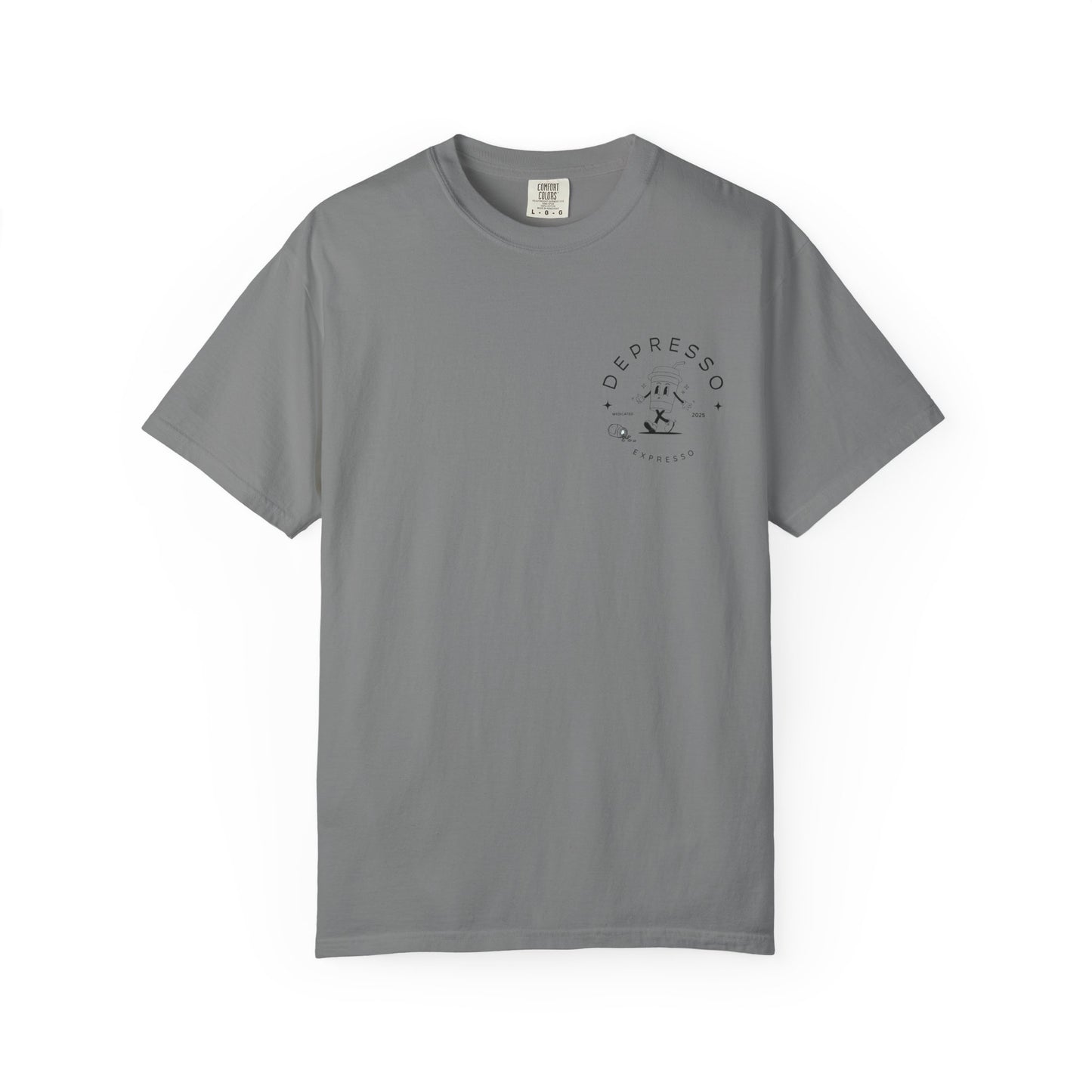 Depresso Expresso Garment-Dyed T-Shirt, Vintage Coffee Lover Tee, Casual Unisex Wear, Gift for Baristas, Perfect for Everyday Style