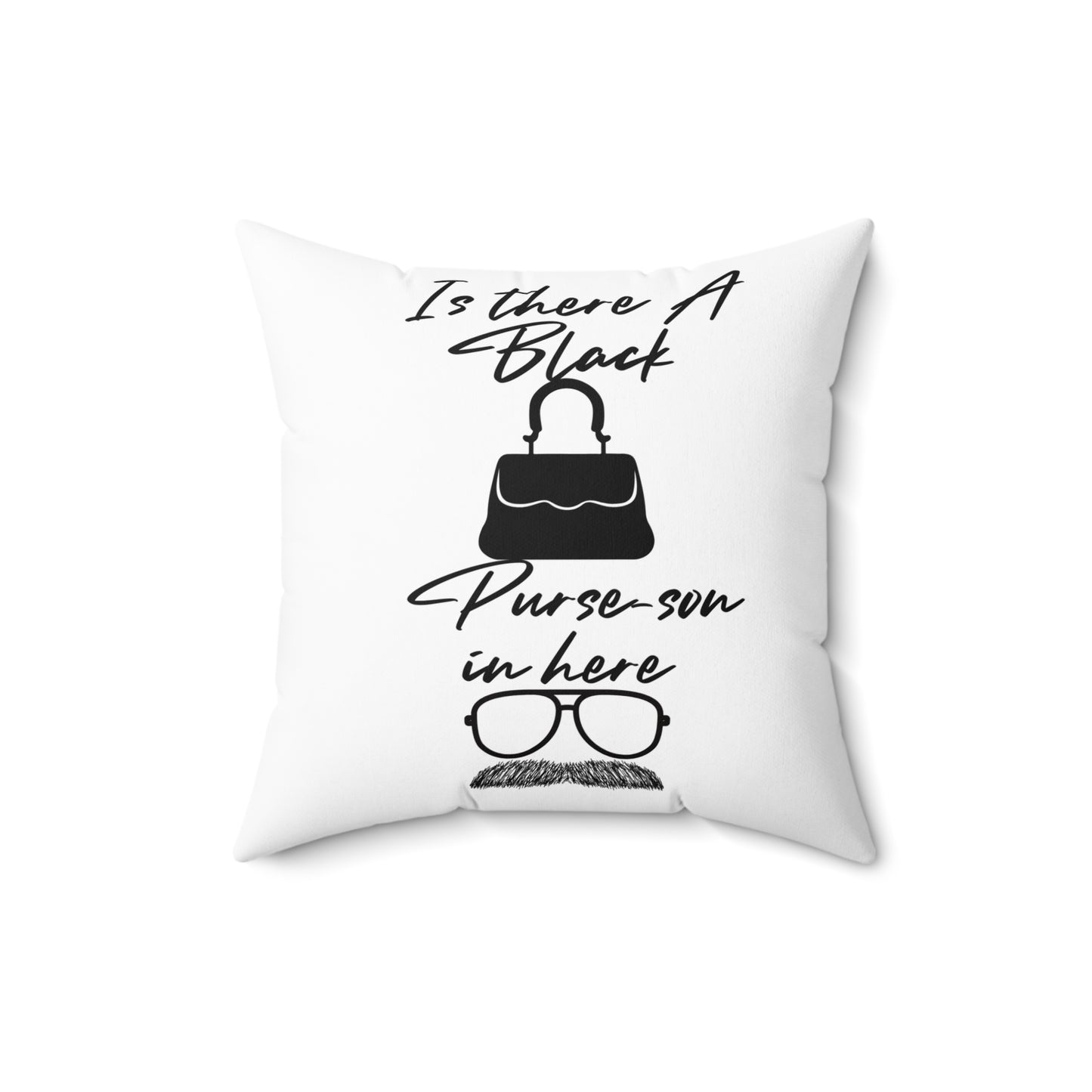 Black Purse Throw Pillow for Trendy Home Décor, Funny Gift, Couch Cushion, Living Room Accent, Unique Home Accessory