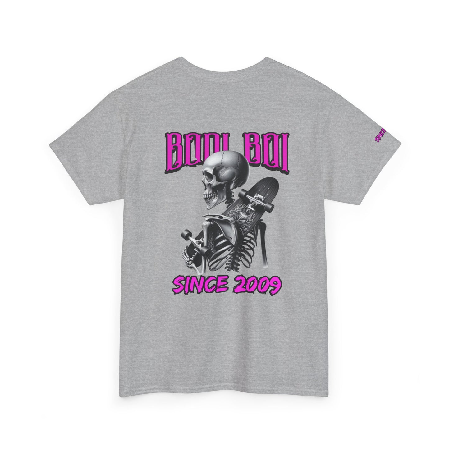Boo Boi Graphic Tee - Unisex Heavy Cotton Shirt for Halloween, Casual Wear, Costume Parties, Spooky Vibes, Vintage Style, Skeleton Theme