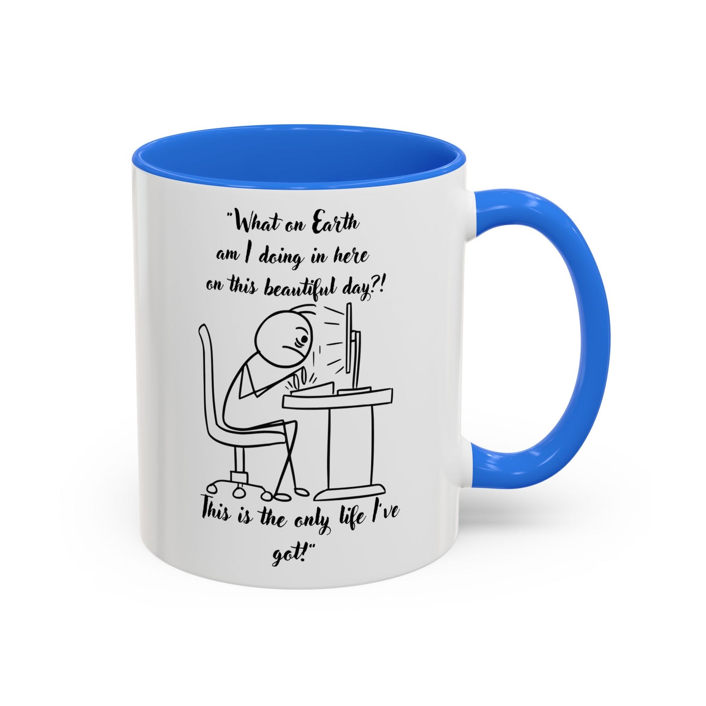 What am I doing here Coffee Mug | Fun Gift for Cat Lovers, Office Decor, Birthday, Inspirational Quote