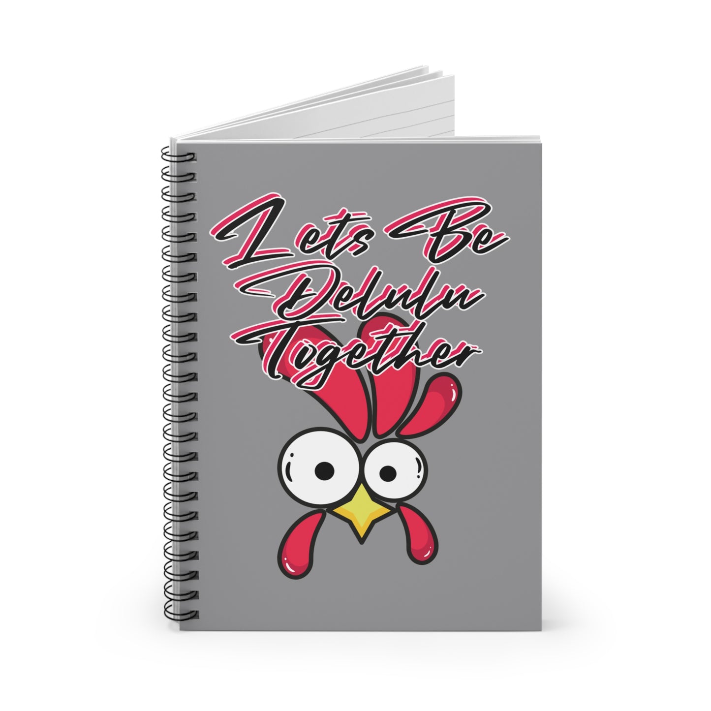 Delulu Spiral Notebook - Let's Be Deli-Hen Together, Funny Notebook for Students, Gift for Chicken Lovers, Cute Journaling, School [...]
