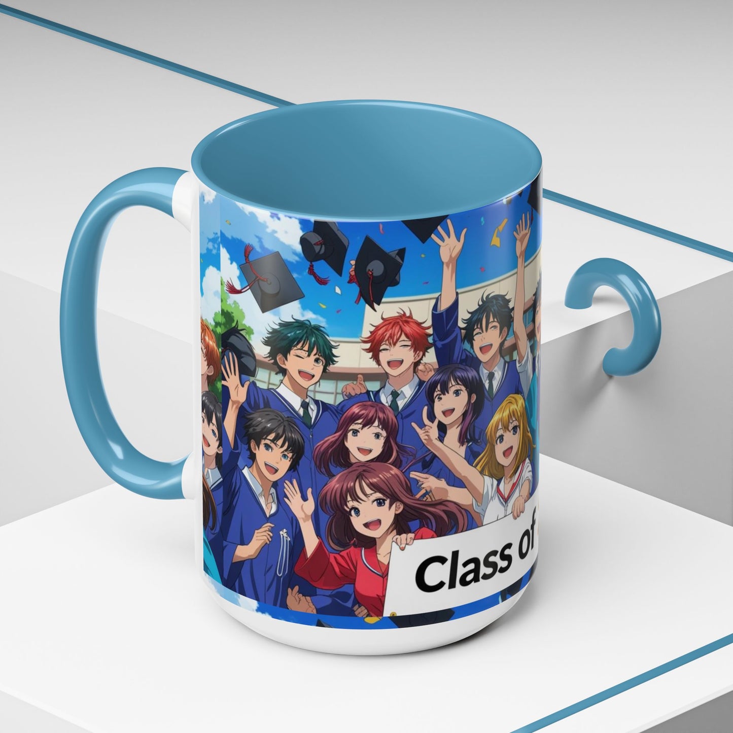 Anime Graduation Coffee Mug for Class of 2025, Personalized Gift, School Memories, Graduation Celebration, Unique Teacher Gift