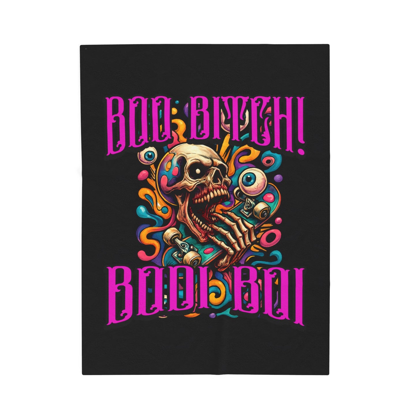 Bold Skull Graphic Plush Blanket - 'Boo Bitch! Boi Boi', Cozy Halloween Decor, Perfect Gift for Halloween Parties, Spooky Home [...]