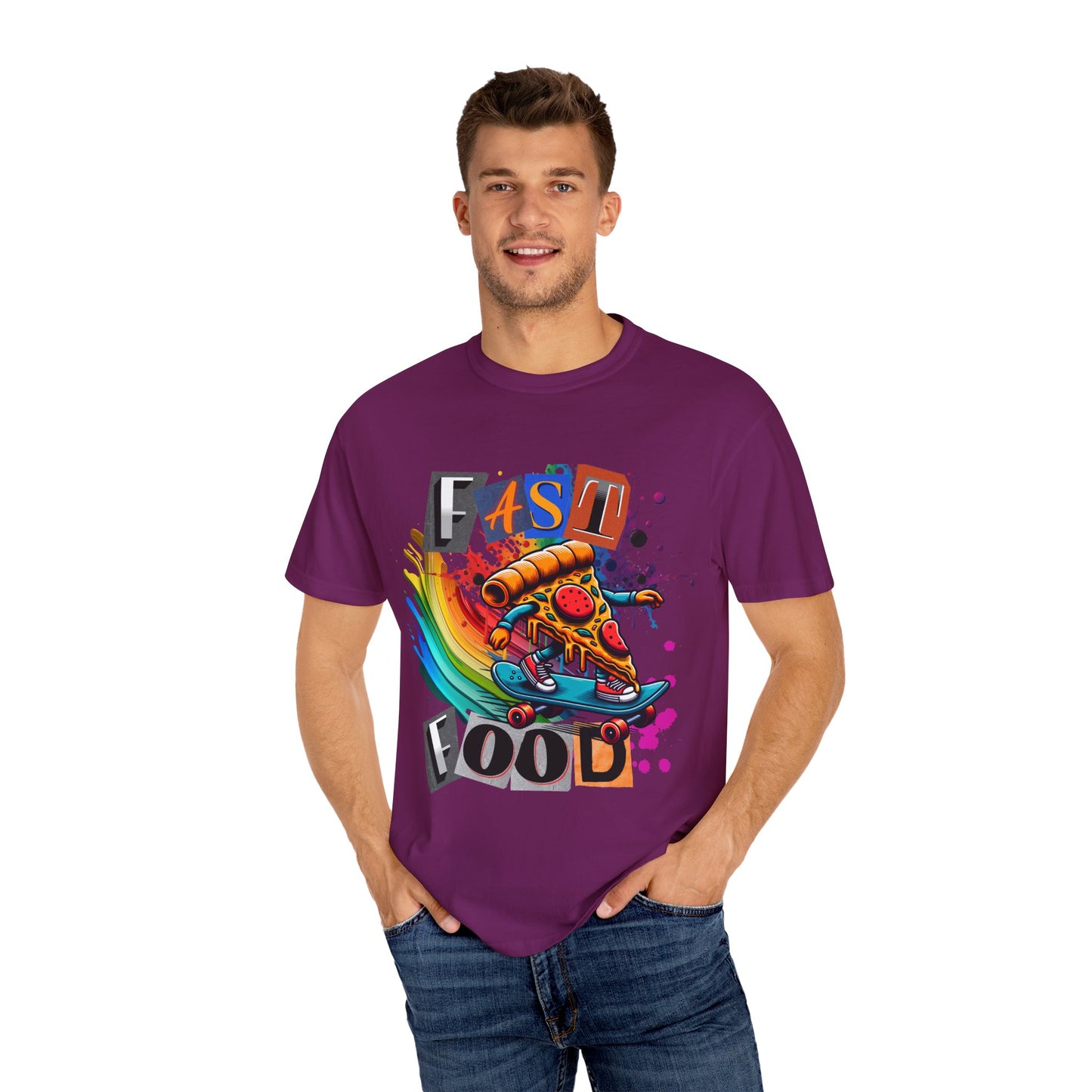 Fast Food Skate Graphic T-Shirt, Unisex T-Shirt, Retro Style Tee, Perfect for Food Lovers, Skate Culture, Casual Wear