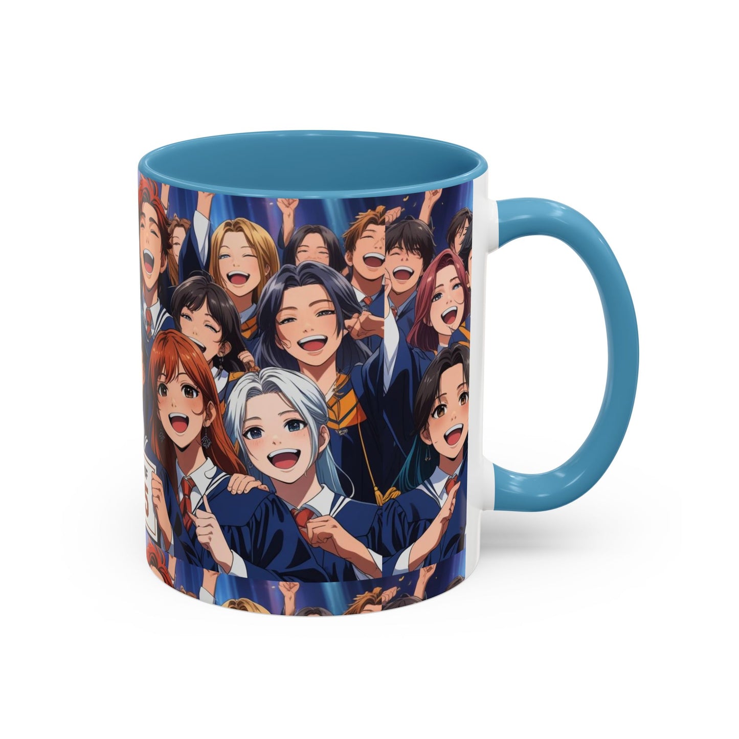 Anime Graduation Celebration Coffee Mug, Class of 2025 Mug, Anime Friends Mug, Gift for Graduates, School Spirit Mug