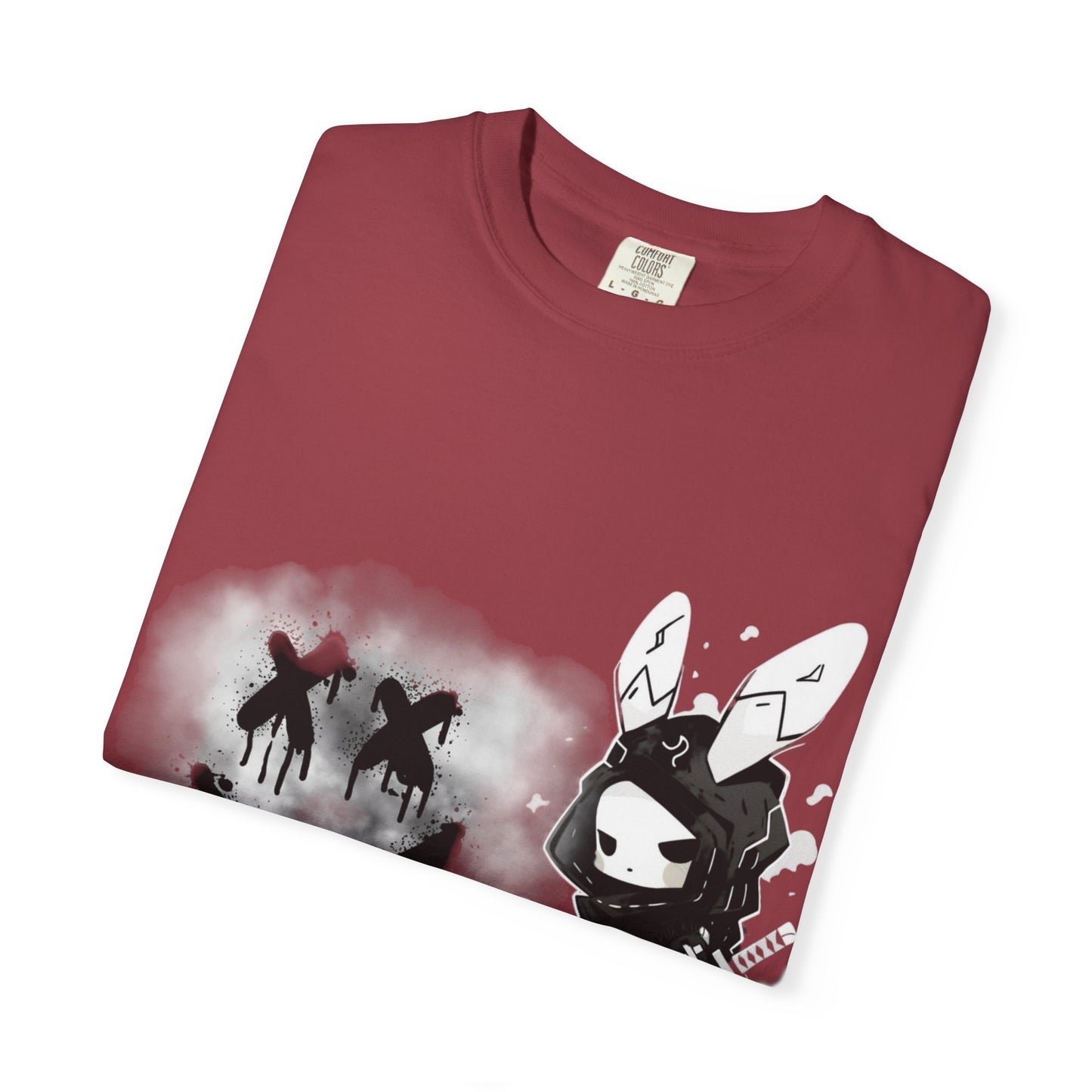Artistic Graphic Tee featuring Unique Bunny Design, Unisex T-Shirt, Casual Wear, Streetwear, Gift for Anime Lovers, Alternative Fashion