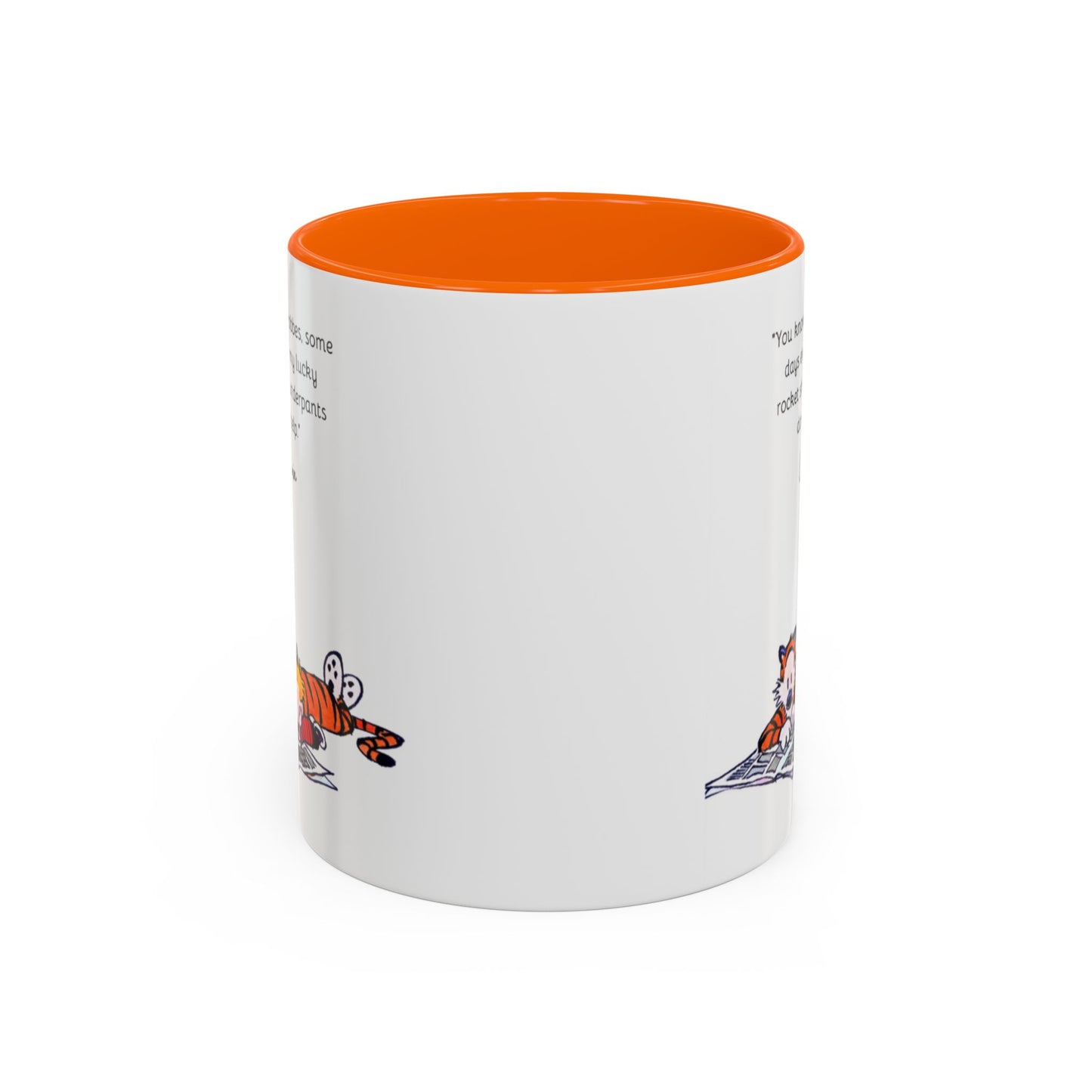 Calvin and Hobbes Inspired Accent Coffee Mug - Fun Gift for Fans, Morning Coffee, Cute Quote Mug, Whimsical Gift, Reading Companion