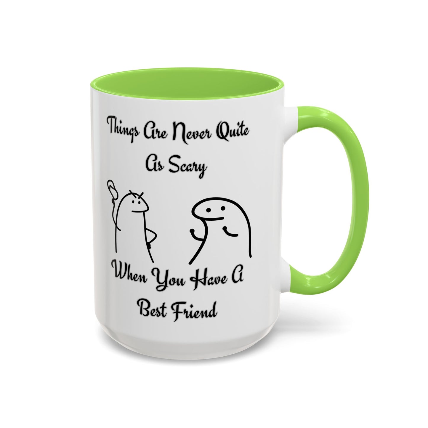 Best Friend Coffee Mug, Colorful Friendship Mug, Cute Gift for Friends, Inspirational Quote Mug, 11oz, 15oz