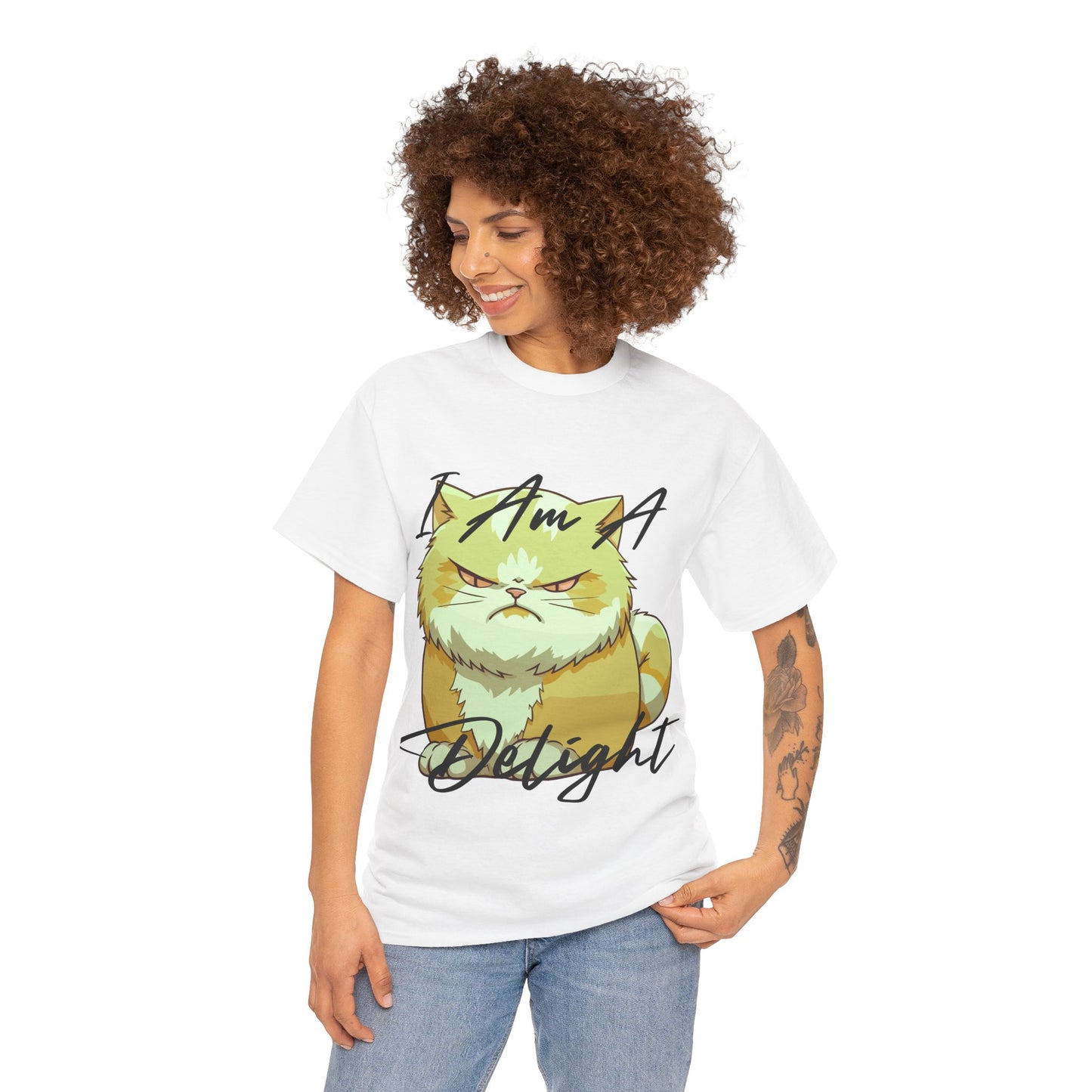 Funny Cat I'm a delight T-Shirt for Animal Lovers, Comfortable Cotton Tee, Gift for Cat Owners, Perfect for Casual Wear, I Am A Delight Tee, Gift [...]