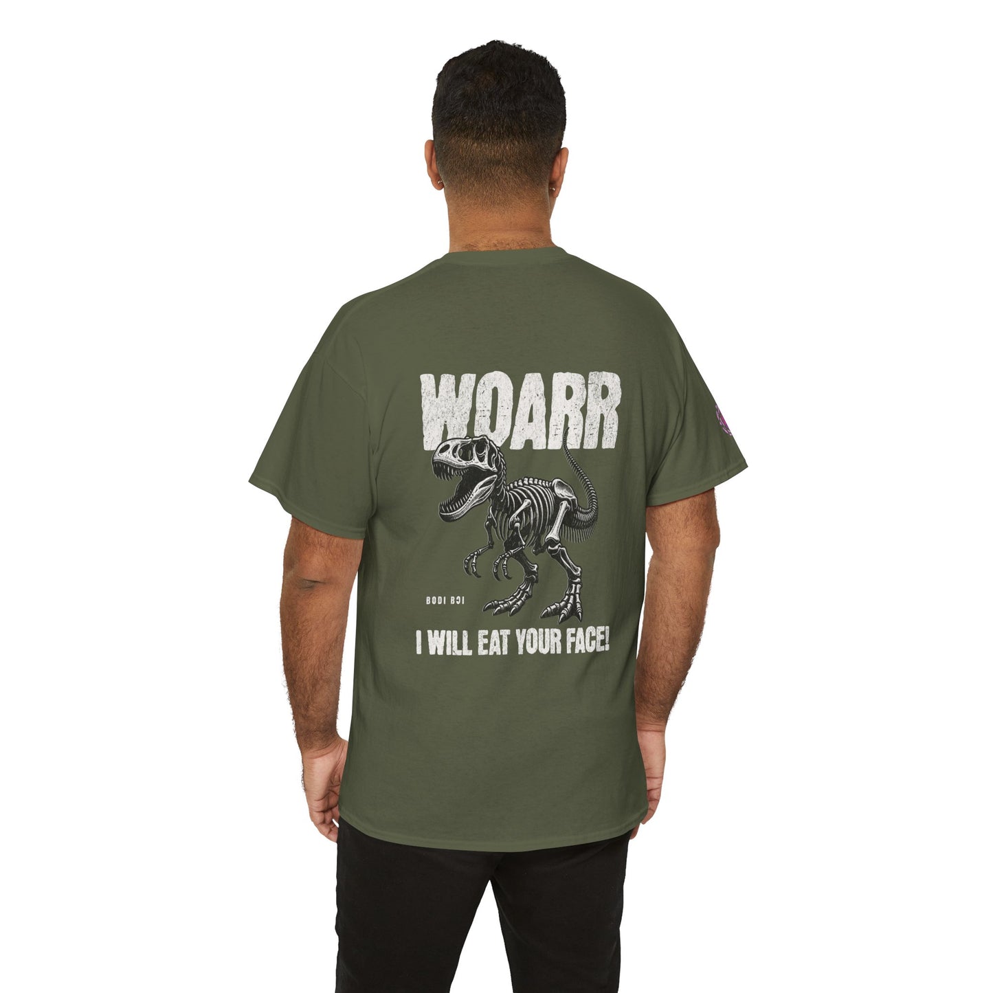 Cool Unisex Heavy Cotton Tee - Dinosaur Graphic Tee, Perfect Gift for Kids and Adults, Funny Tee for Birthdays, Halloween, Casual Wear