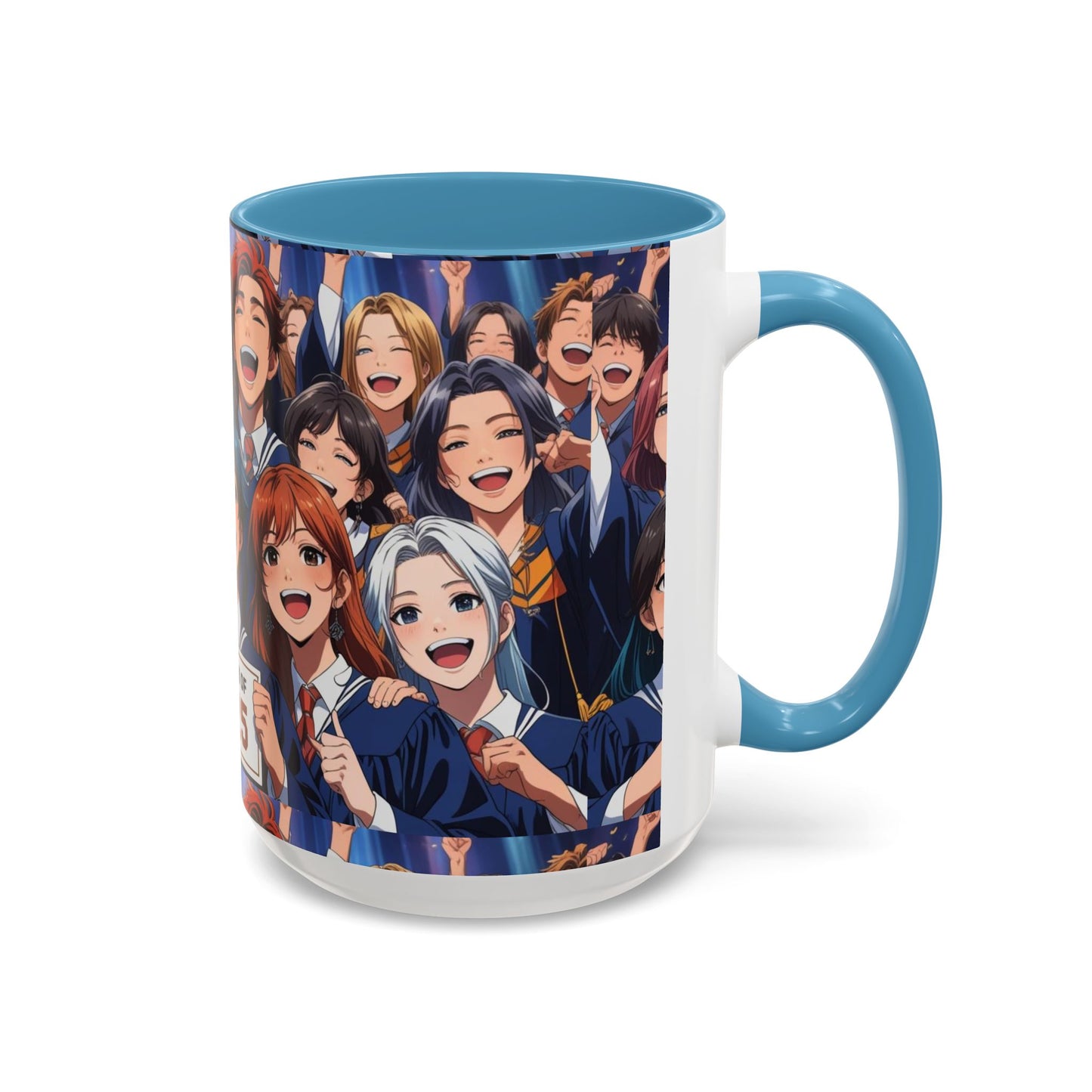 Anime Graduation Celebration Coffee Mug, Class of 2025 Mug, Anime Friends Mug, Gift for Graduates, School Spirit Mug