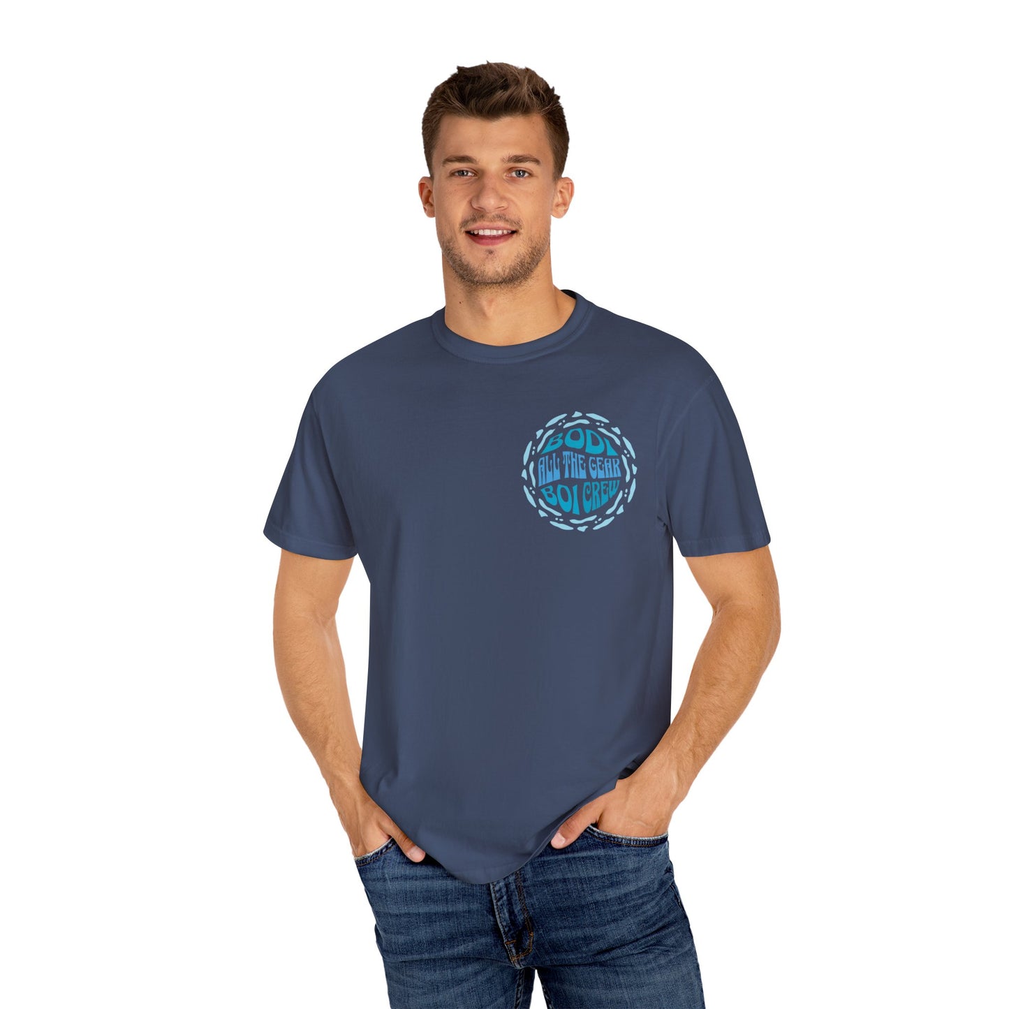 Bodi Gear Crew T-Shirt | Unisex Casual Graphic Tee for Outdoor Adventures, Gift for Him, Retro Style, Summer Vibe, Relaxed Fit