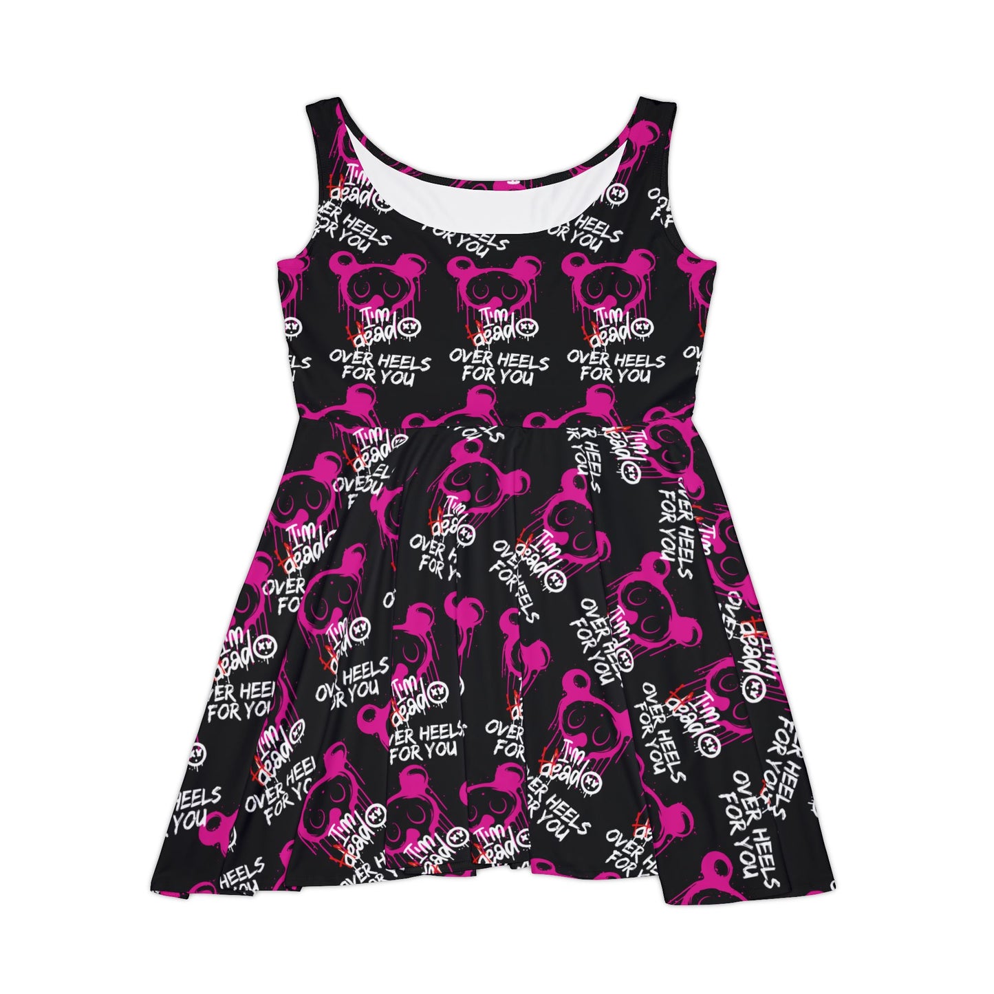 Pink Dead for You Skater Dress