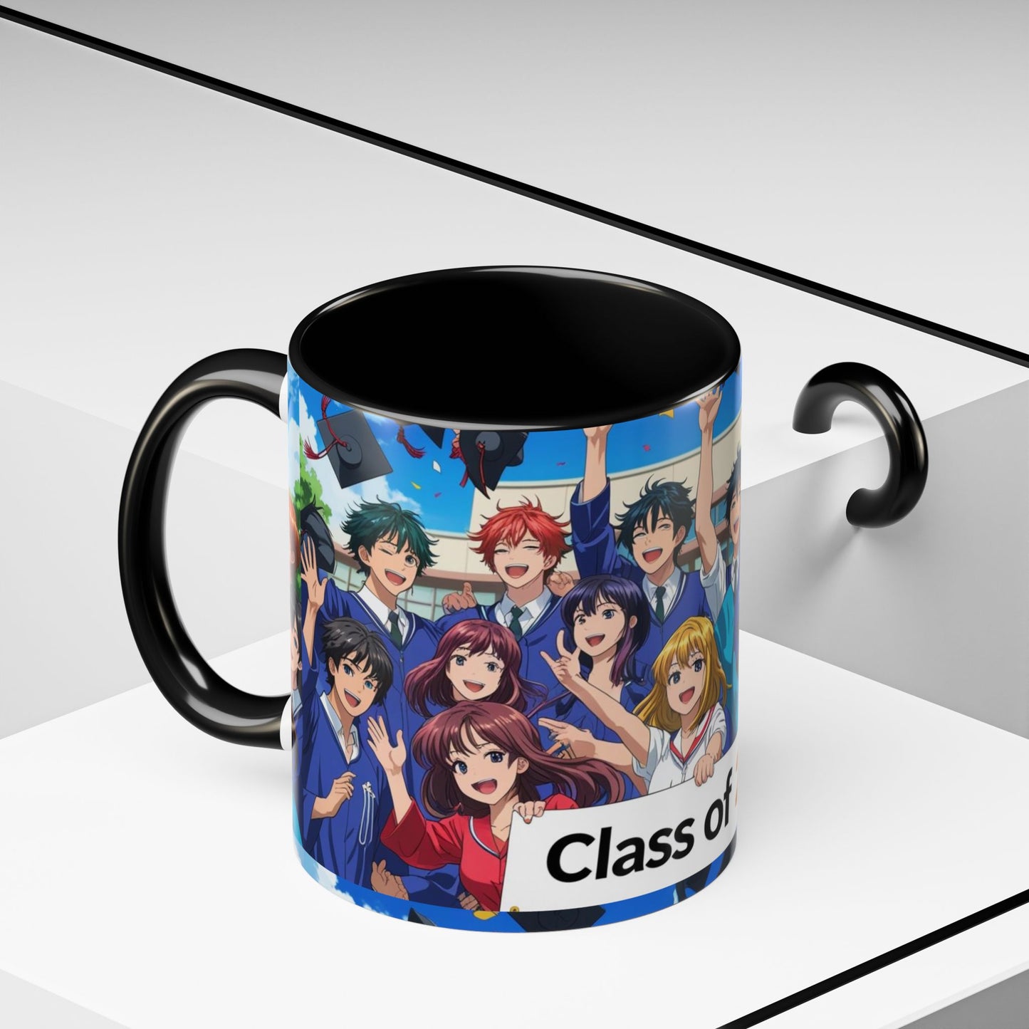 Anime Graduation Coffee Mug for Class of 2025, Personalized Gift, School Memories, Graduation Celebration, Unique Teacher Gift