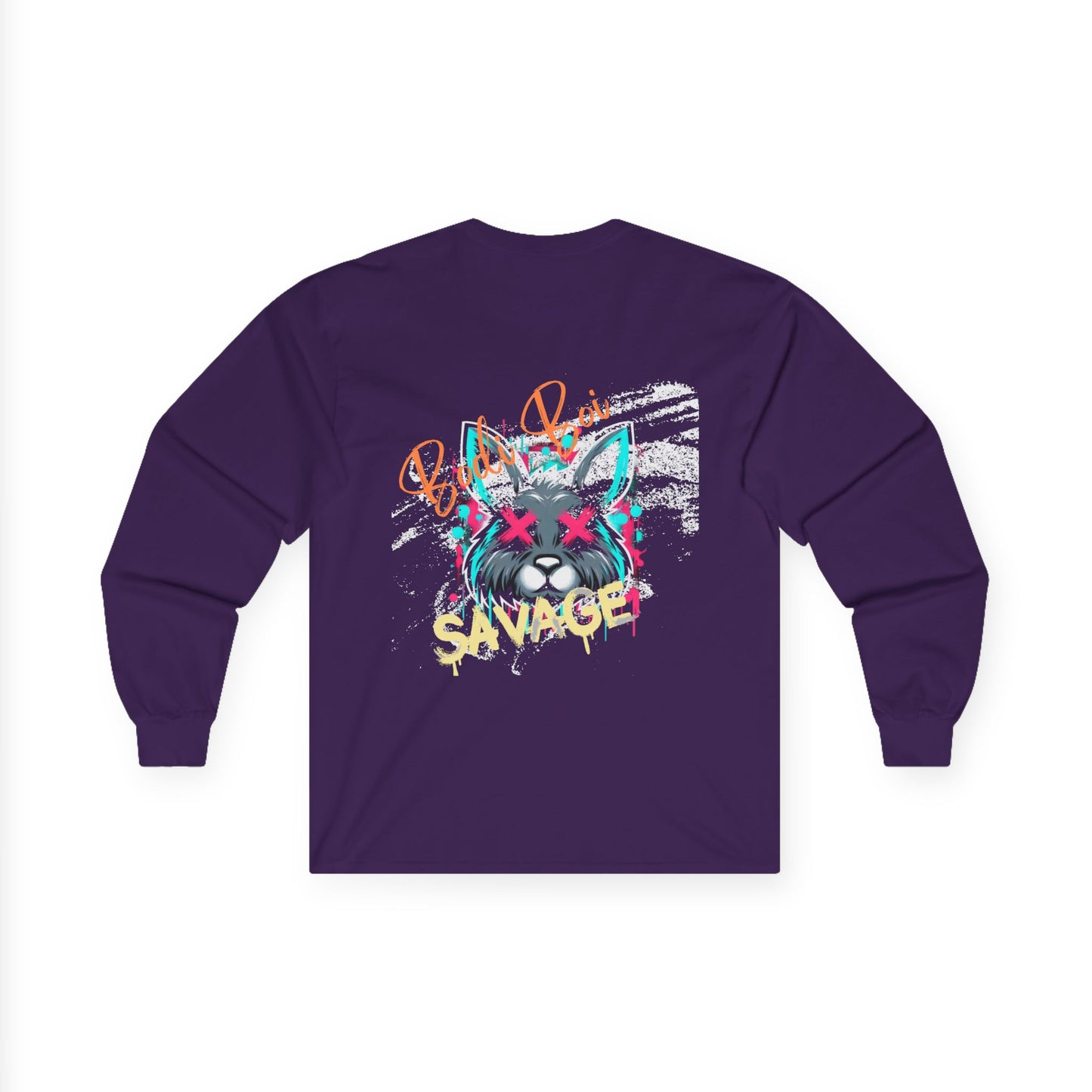 Graffiti Style Unisex Long Sleeve Tee, Trendy Graphic Shirt for Streetwear, Gift for Artists, Stylish Casual Wear, Unique Fashion Top