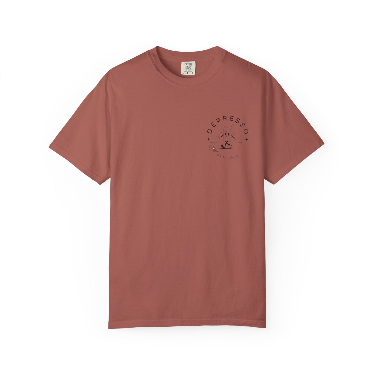 Depresso Expresso Garment-Dyed T-Shirt, Vintage Coffee Lover Tee, Casual Unisex Wear, Gift for Baristas, Perfect for Everyday Style