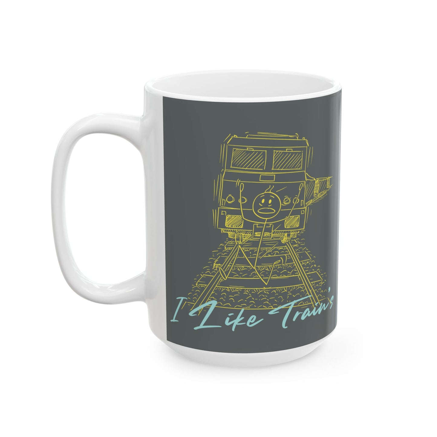 Train Enthusiast I like train's Ceramic Mug | Perfect Gift for Father's Day, Rail Adventure Lover, Unique Coffee Cup, Train Lover's Drinkware, [...]