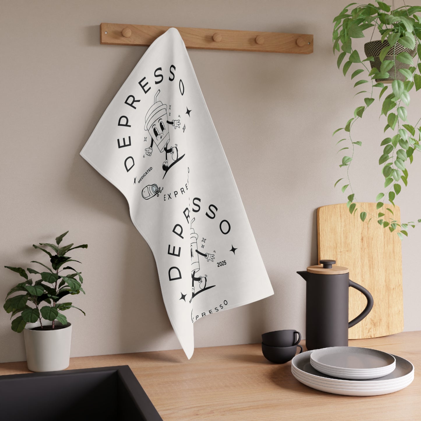 Coffee Lover's Tea Towels, Fun Kitchen Decor, Unique Gift for Baristas, Home Brewing Accessories, Funny Gift for Espresso Enthusiasts