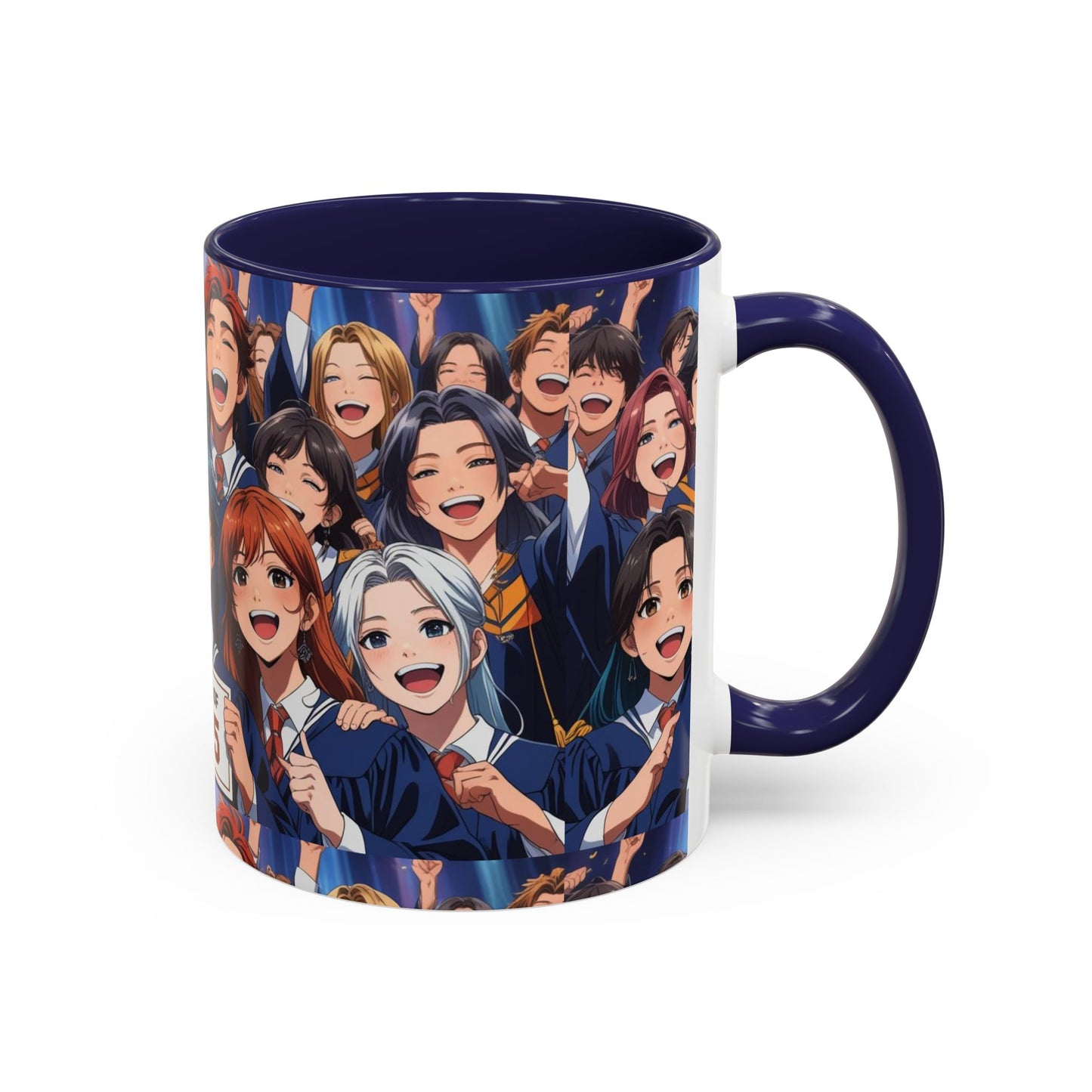 Anime Graduation Celebration Coffee Mug, Class of 2025 Mug, Anime Friends Mug, Gift for Graduates, School Spirit Mug