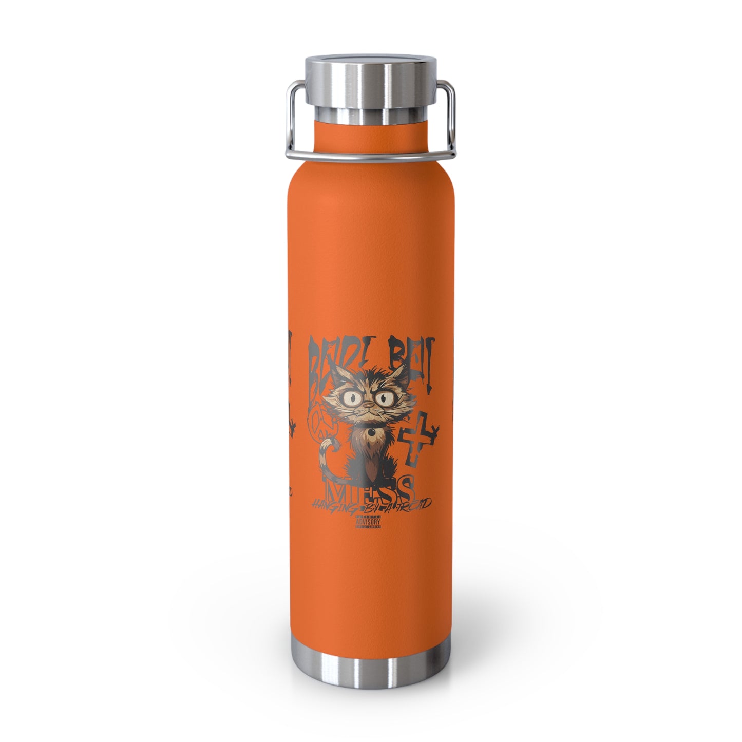 Cute Cat Design Water Bottle, Insulated Copper Flask for Pet Lovers, Fun Gift for Kids, Hydro Bottle for School, Unique Travel Mug, [...]