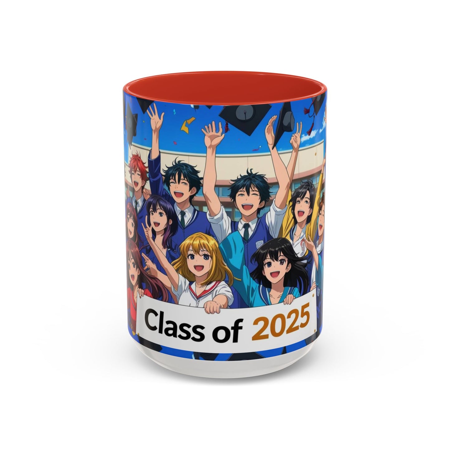 Anime Graduation Coffee Mug for Class of 2025, Personalized Gift, School Memories, Graduation Celebration, Unique Teacher Gift