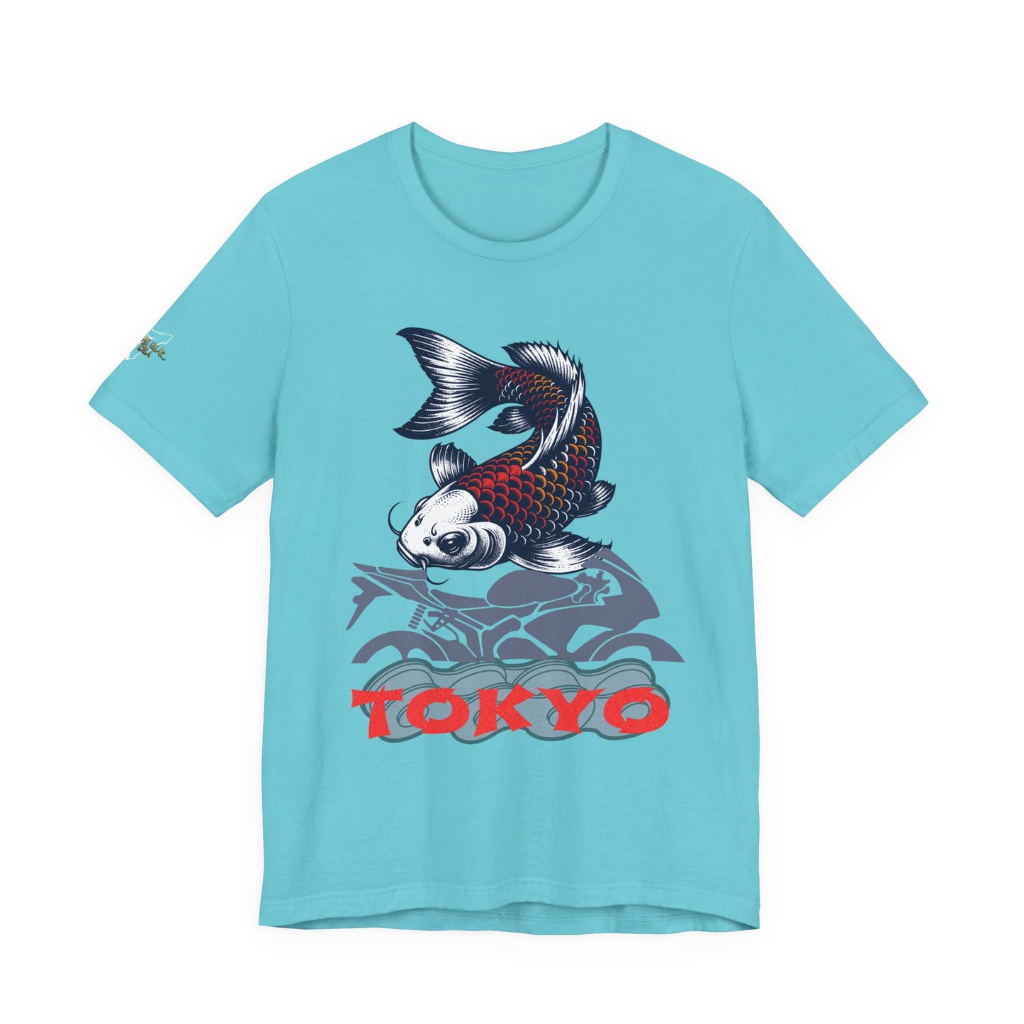 Tokyo Koi Graphic Tee, Casual Streetwear Shirt, Unisex Short Sleeve Top, Gift for Fishermen, Stylish Summer Fashion