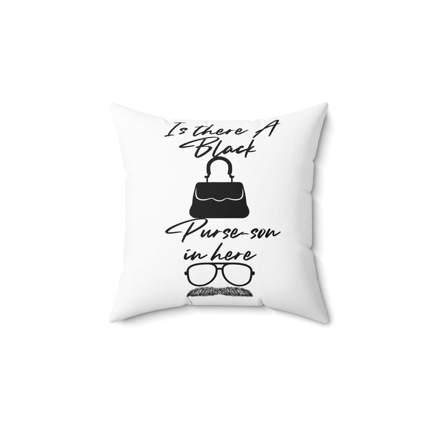 Black Purse Throw Pillow for Trendy Home Décor, Funny Gift, Couch Cushion, Living Room Accent, Unique Home Accessory