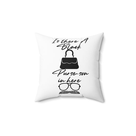 Black Purse Throw Pillow for Trendy Home Décor, Funny Gift, Couch Cushion, Living Room Accent, Unique Home Accessory