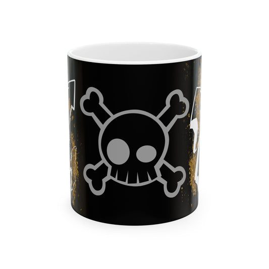 Gothic Skull Ceramic Mug | 11oz & 15oz | Unique Gift for Halloween, Coffee Lovers, Goth Enthusiasts, Edgy Decor, Skull Design