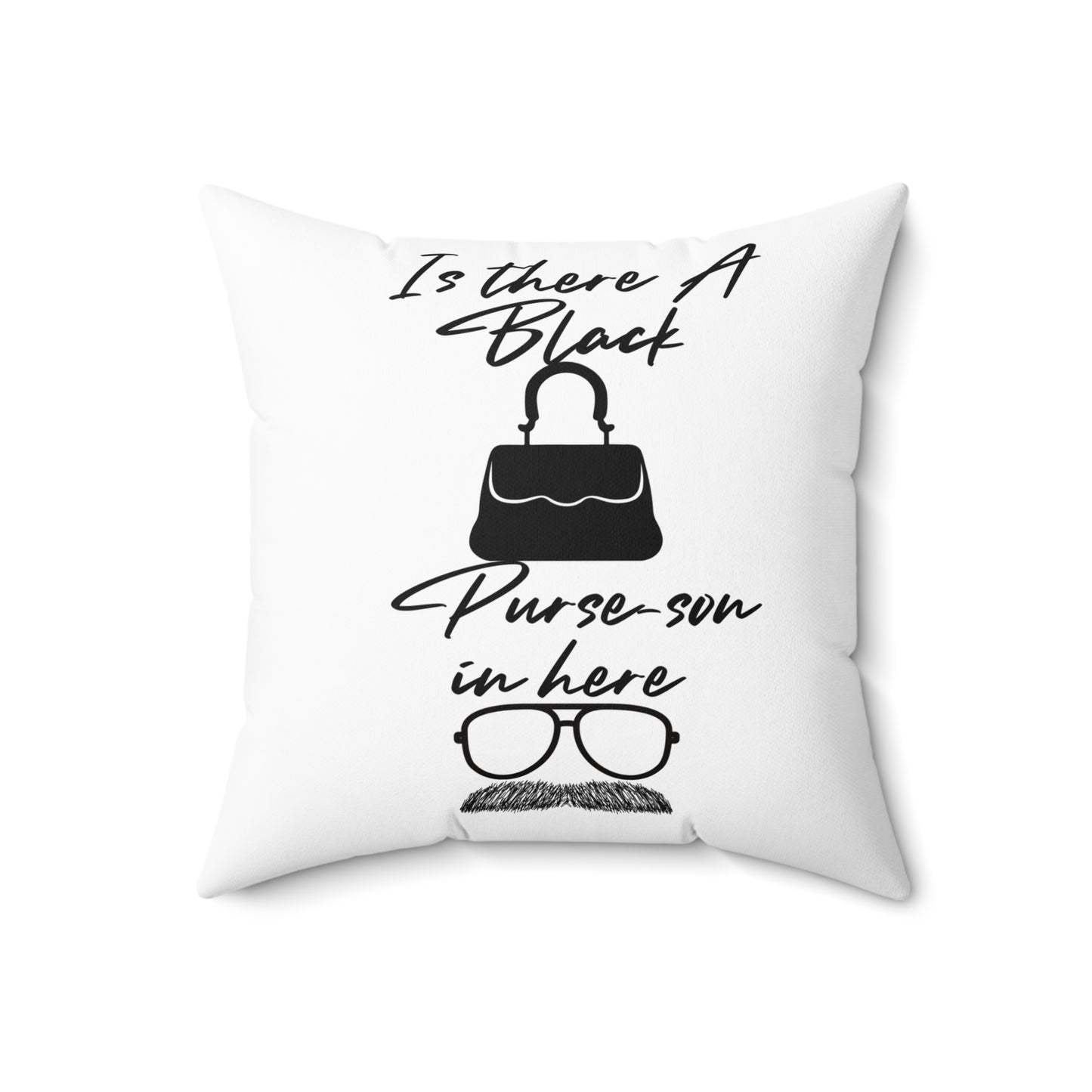 Black Purse Throw Pillow for Trendy Home Décor, Funny Gift, Couch Cushion, Living Room Accent, Unique Home Accessory