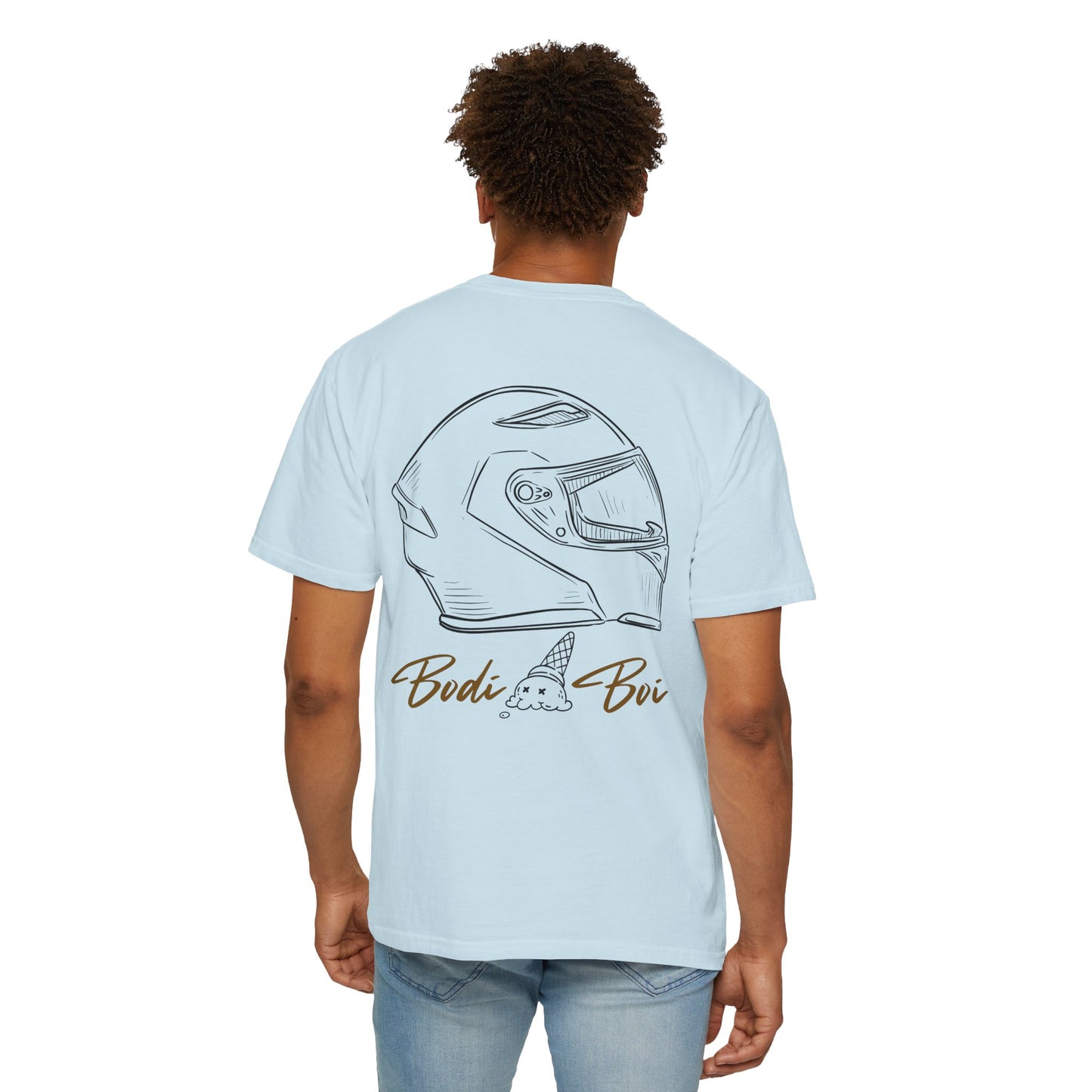 Cool Ice Cream & Helmet Graphic T-Shirt, Unisex Casual Tee, Gift for Ice Cream Lovers, Summer Vibes, Streetwear Fashion