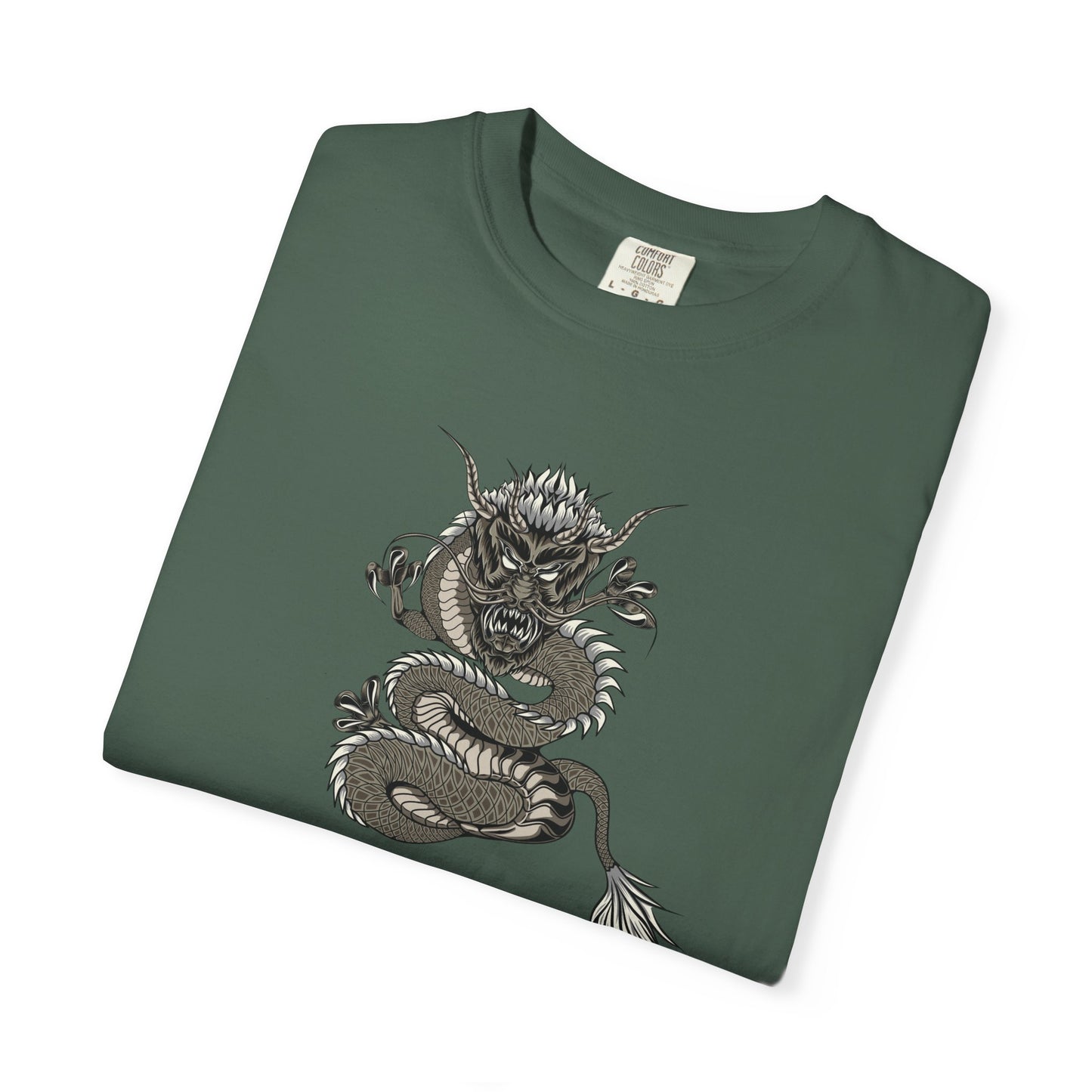 Dragon Design Unisex Garment-Dyed T-shirt, Graphic Tee, Casual Wear, Anime Apparel, Streetwear, Unique Gift for Him