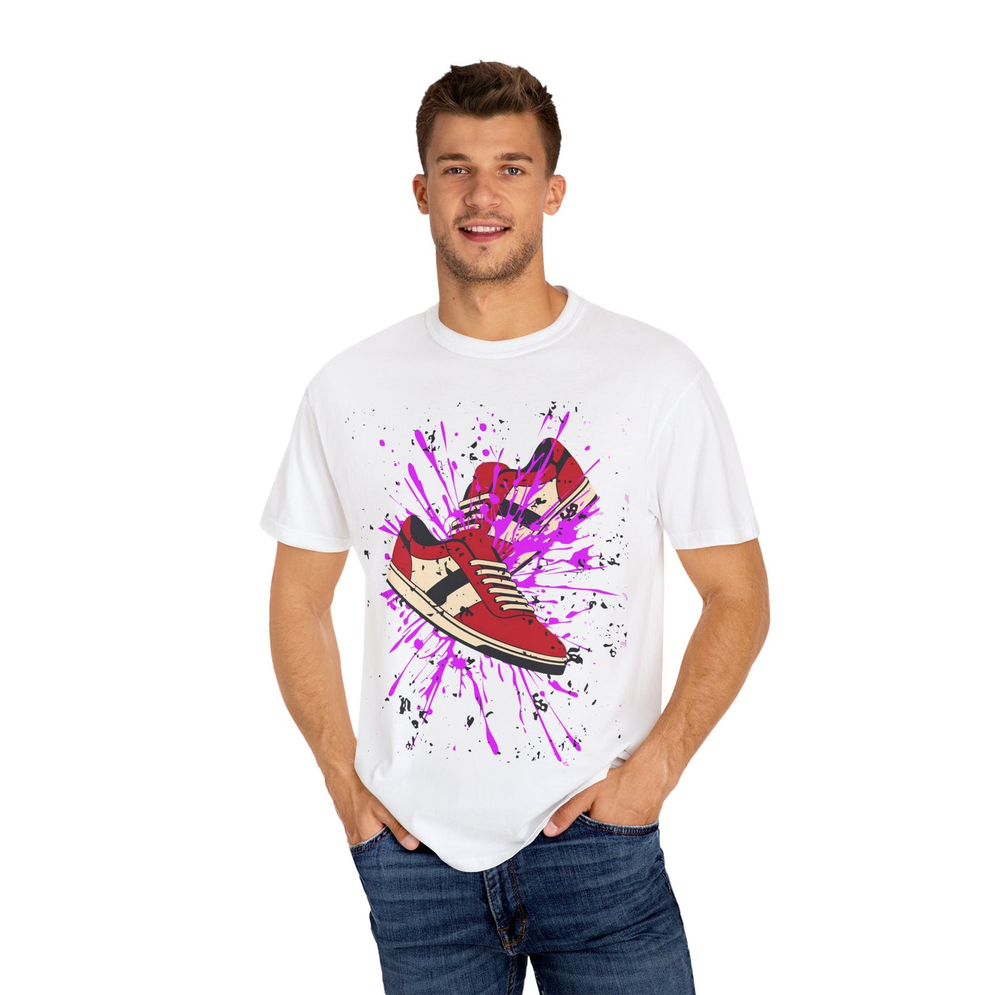 Sneaker Splash Unisex T-Shirt | Vibrant Graphic Tee | Streetwear Style | Perfect for Gift Giving | Hip-Hop Fashion | Casual Wear