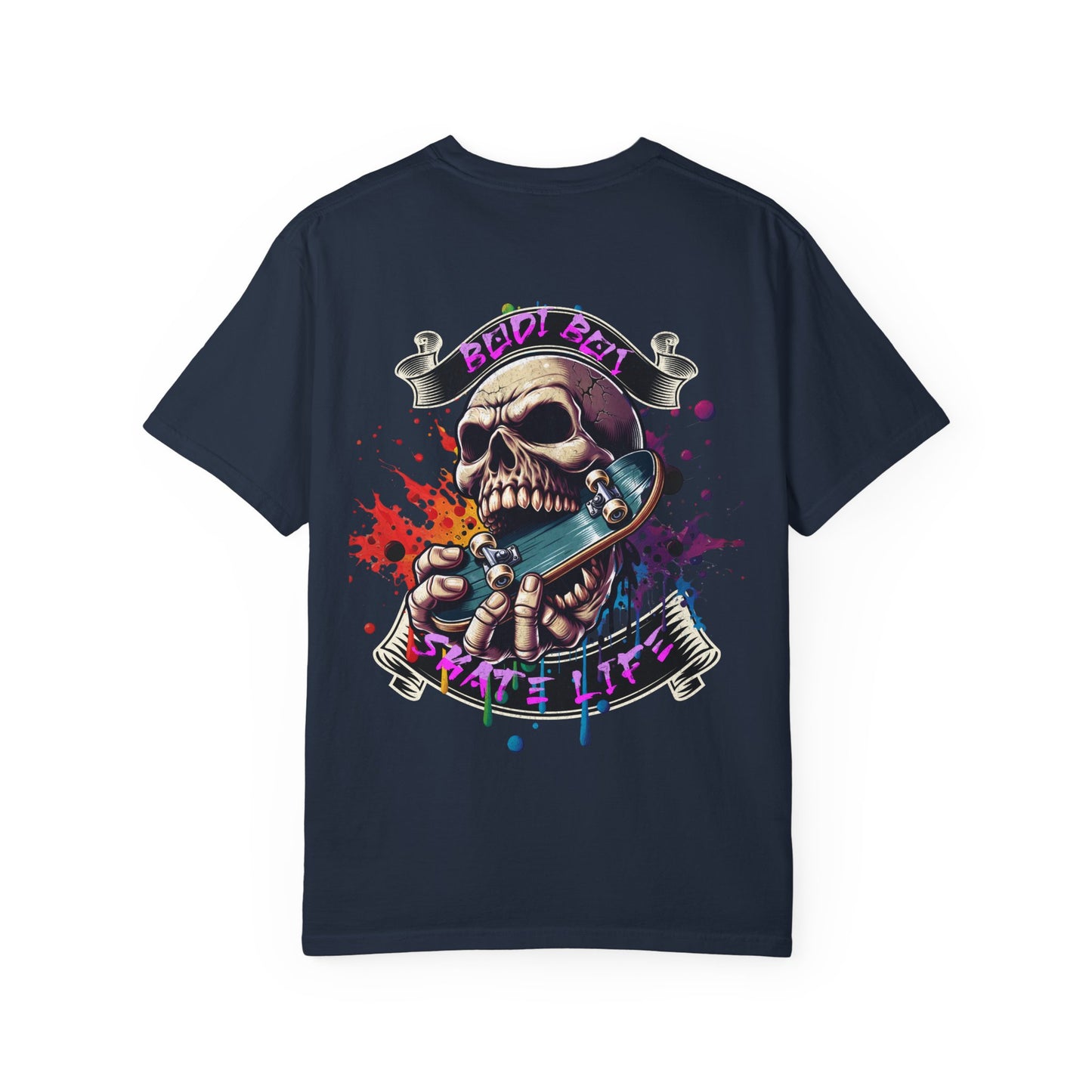 Bold Vibe Unisex Garment-Dyed T-Shirt - Edgy Skate Life Design, Casual Wear, Streetwear, Gift for Skaters, Unique Graphic Tee